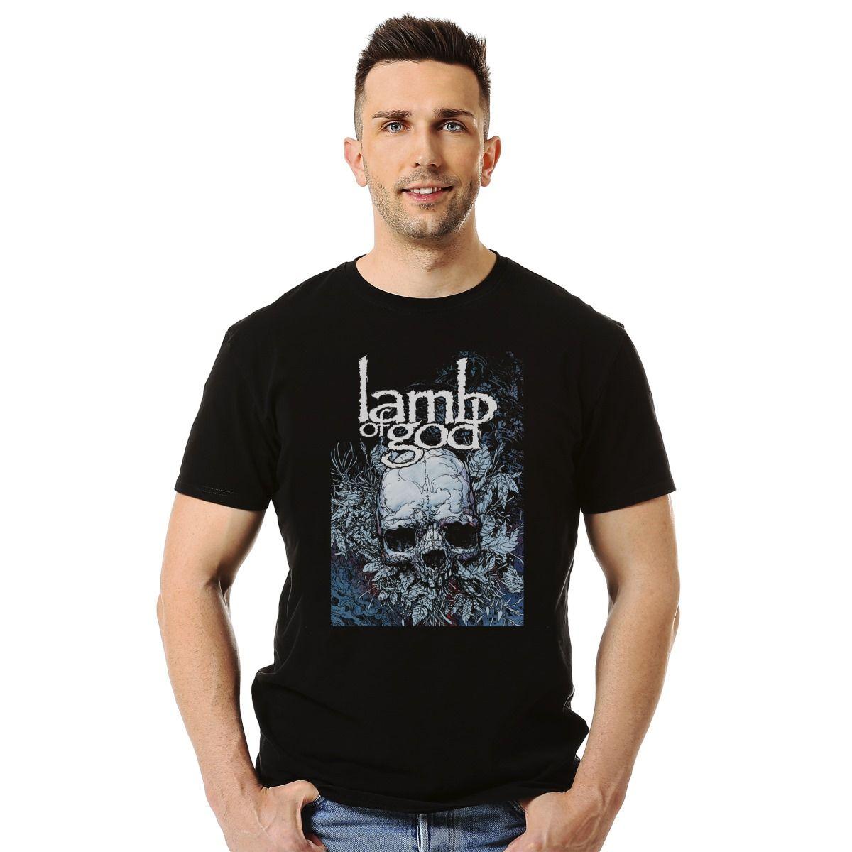 LAMB OF GOD CALAVERA POLERA MANGA CORTA HOMBRE-2