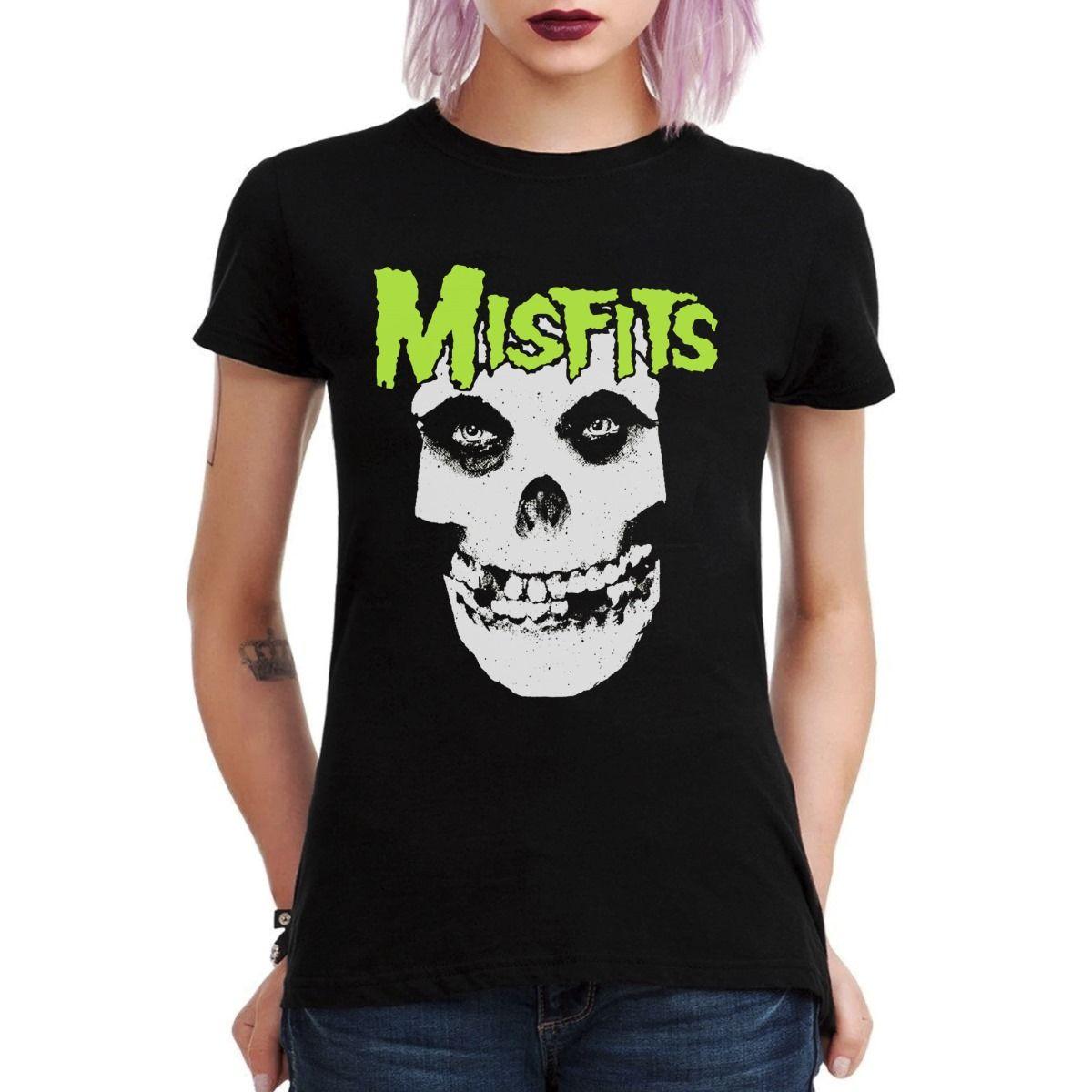 MISFITS CARA LOGO VERDE POLERA MUJER-2