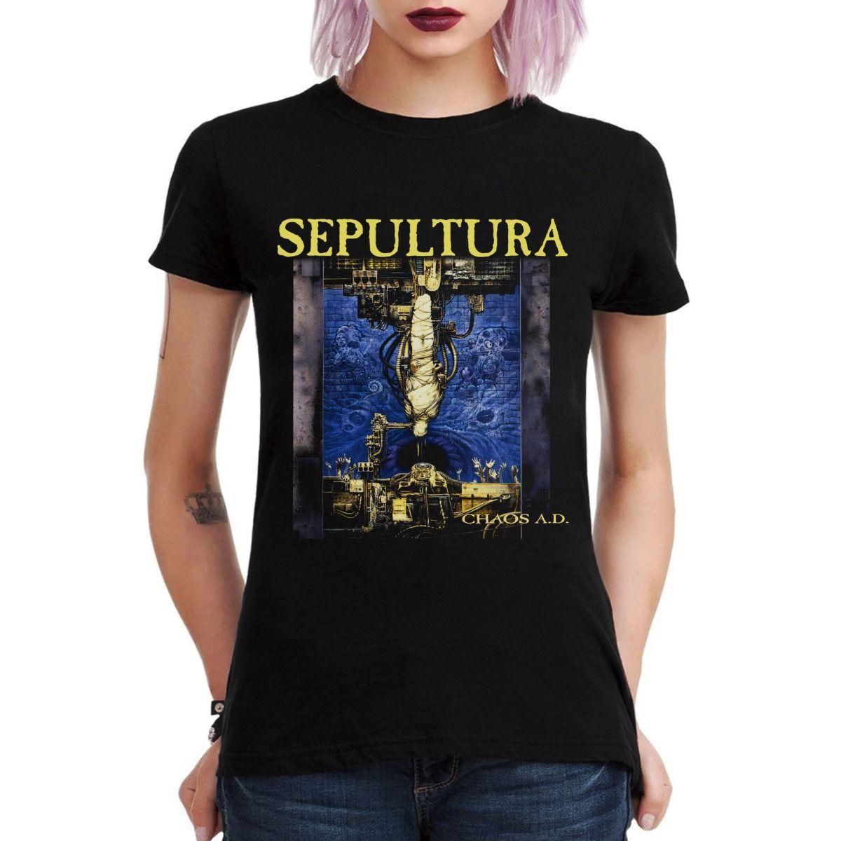 SEPULTURA CHAOS AD POLERA MUJER-2
