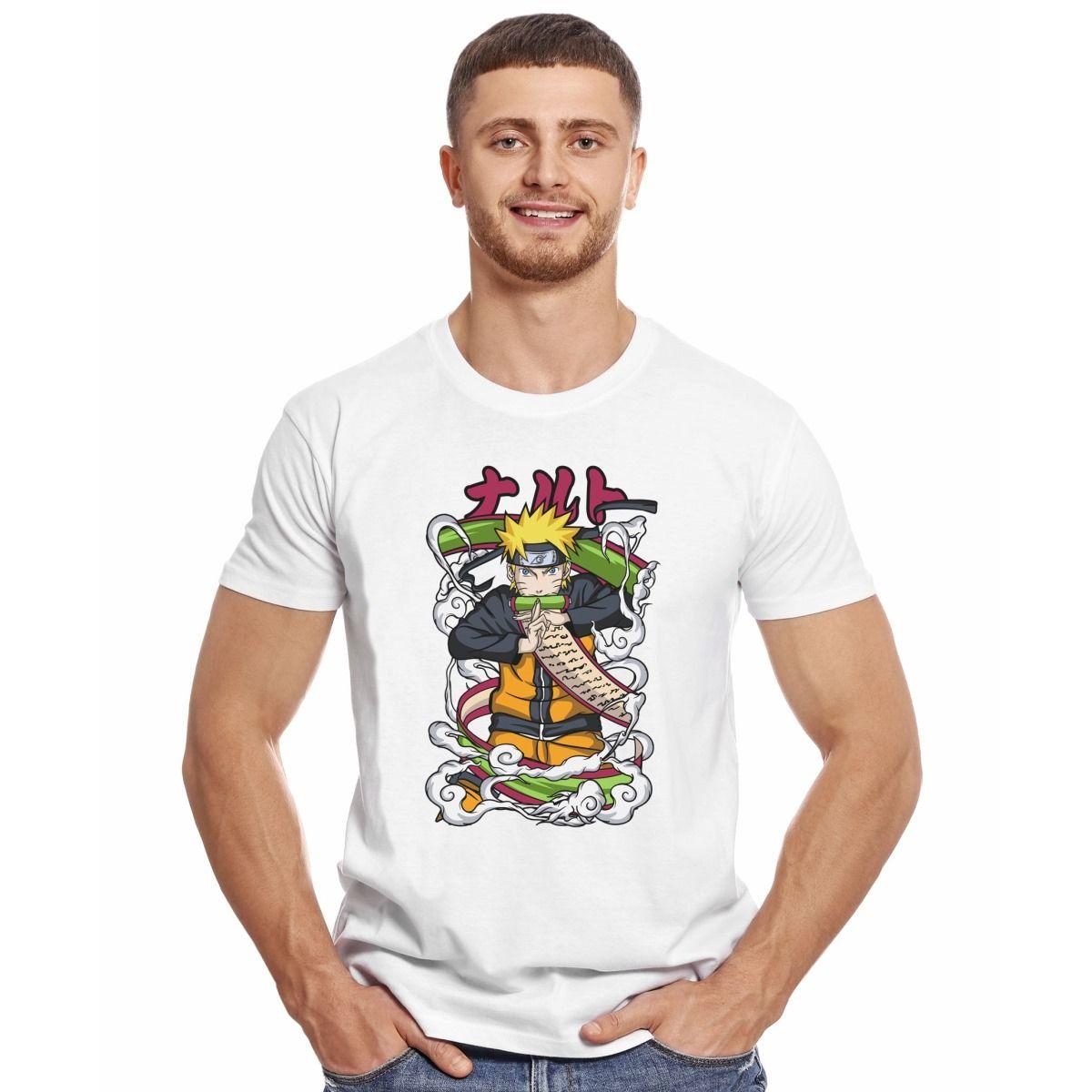 NARUTO PERGAMINO Y HUMO POLERA MANGA CORTA HOMBRE-2
