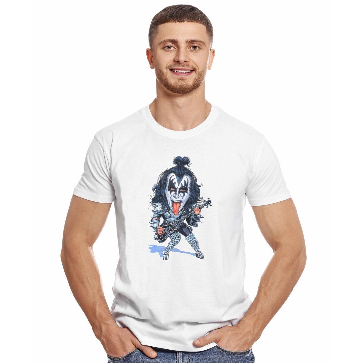 KISS GENE SIMMONS ROCK CARTOON  POLERA MANGA CORTA HOMBRE-2