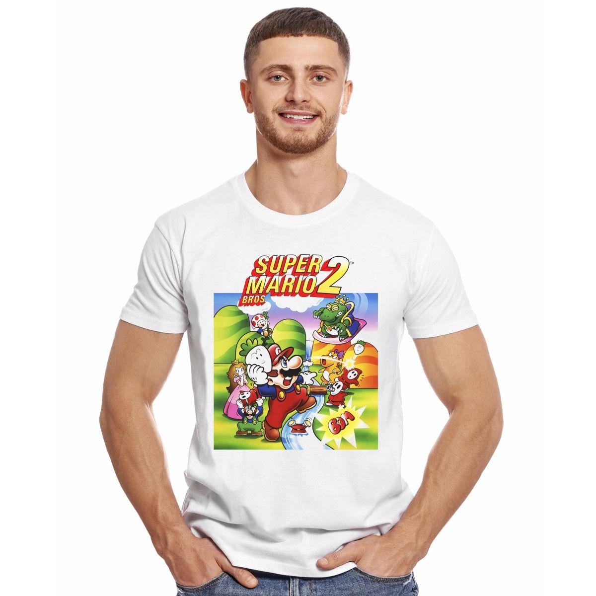 SUPER MARIO BROS 2 POLERA MANGA CORTA HOMBRE-2
