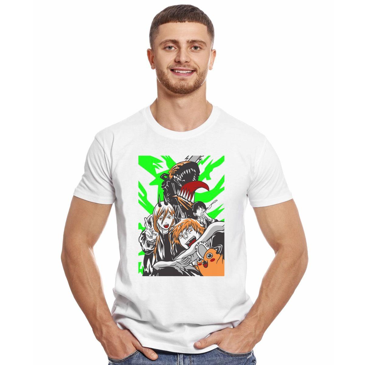 CHAINSAW MAN PERSONAJES POSTER POLERA MANGA CORTA HOMBRE-2