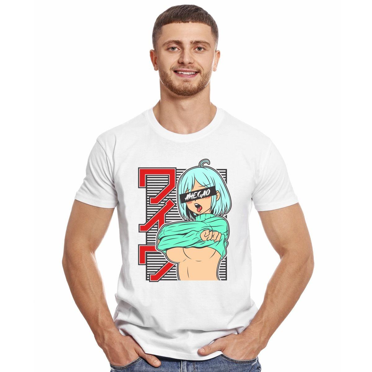 WAIFU HENTAI DESVISTIENDOSE POLERA MANGA CORTA HOMBRE-2