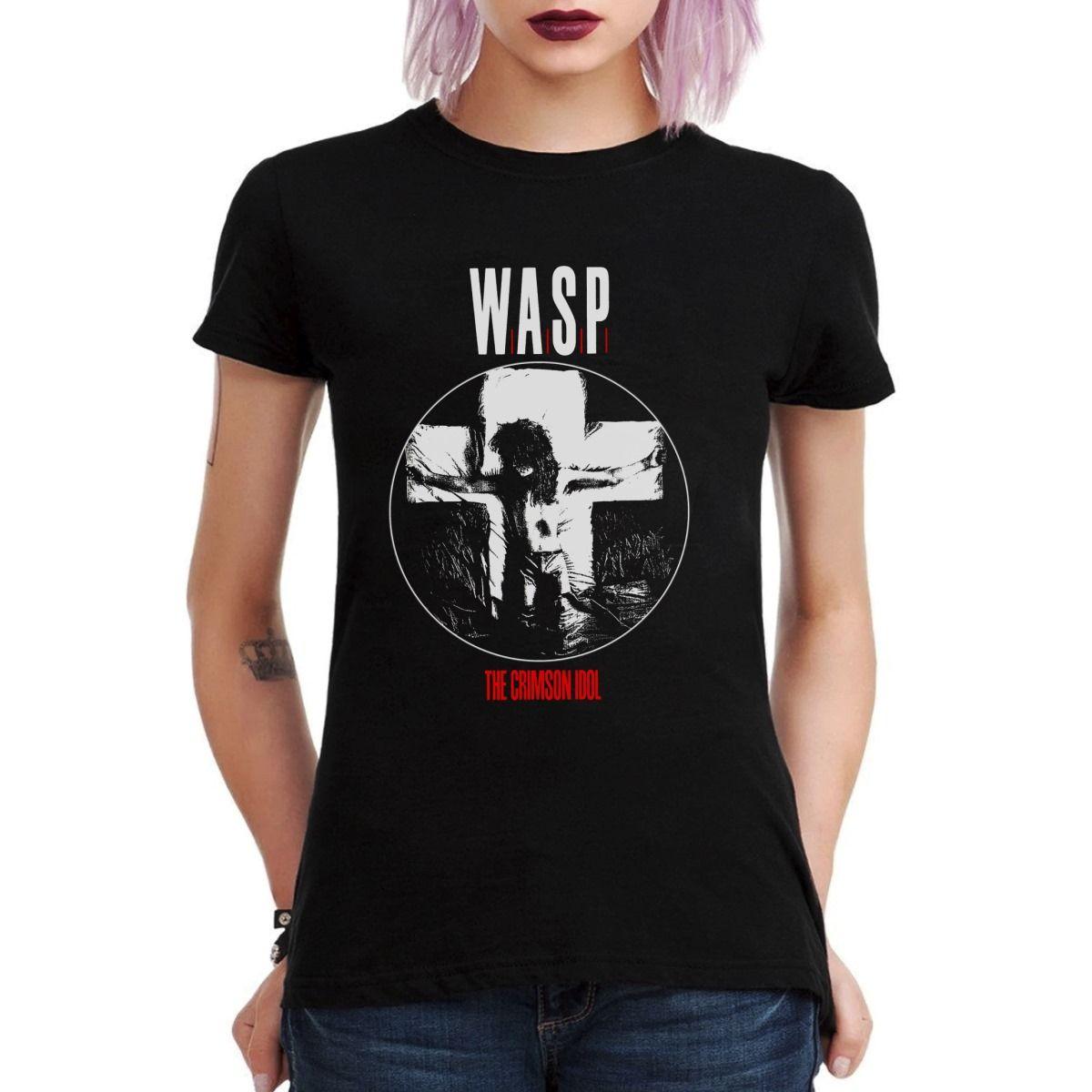 WASP THE CRIMSON IDOL POLERA MUJER-2