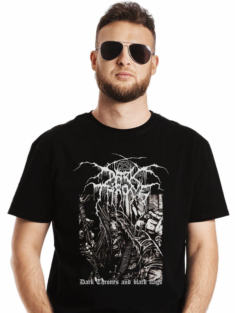 Polera Darkthrone Dark Thrones And Black Flags-0