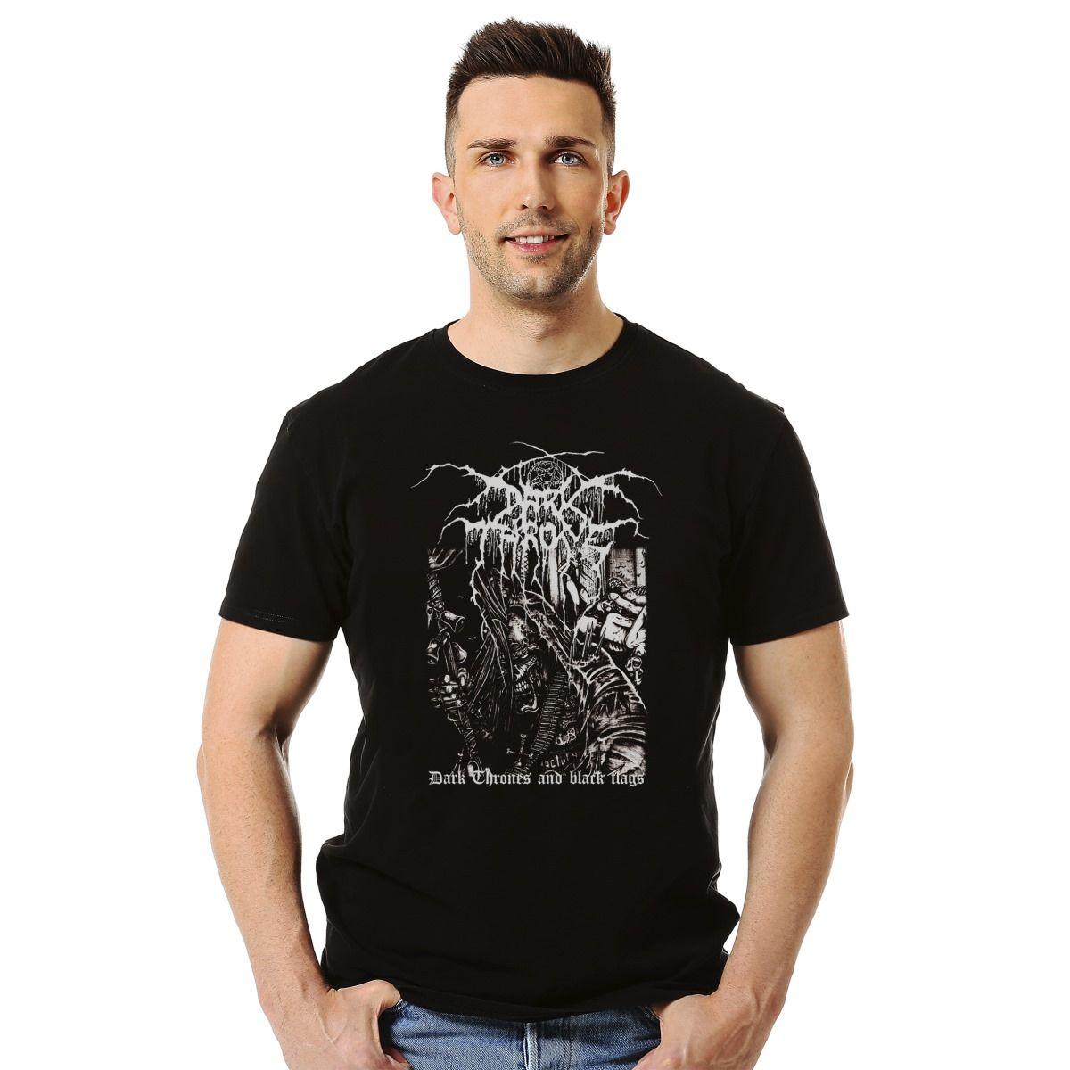 Polera Darkthrone Dark Thrones And Black Flags-1