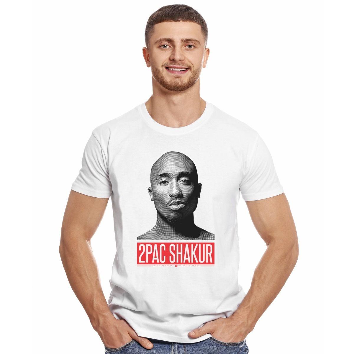 2 PAC SHAKUR LIVE BY THE GUN DIE BY THE GUN POLERA MANGA CORTA HOMBRE-2