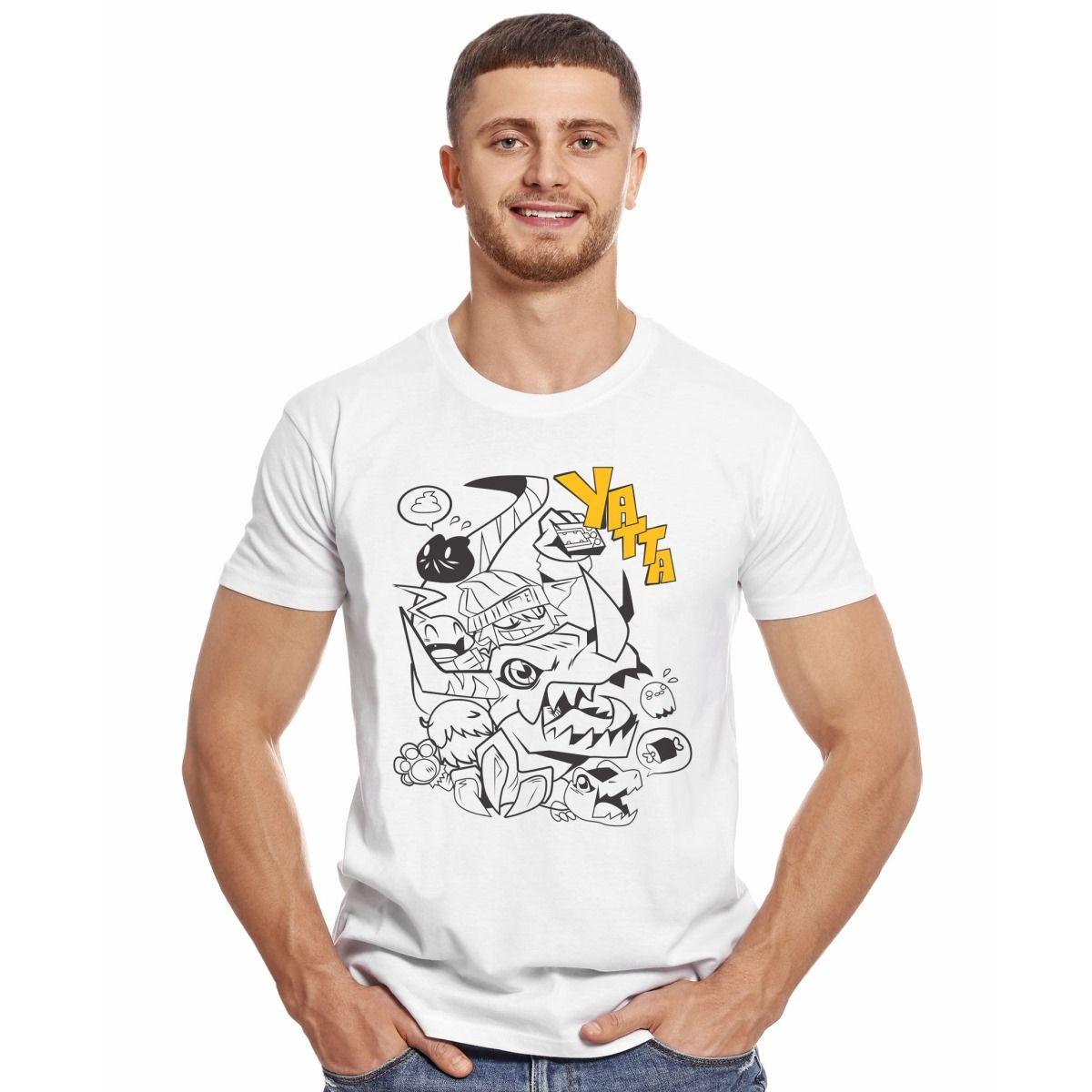 DIGIMON AGUMON YATTA POKEMON POLERA MANGA CORTA HOMBRE-2