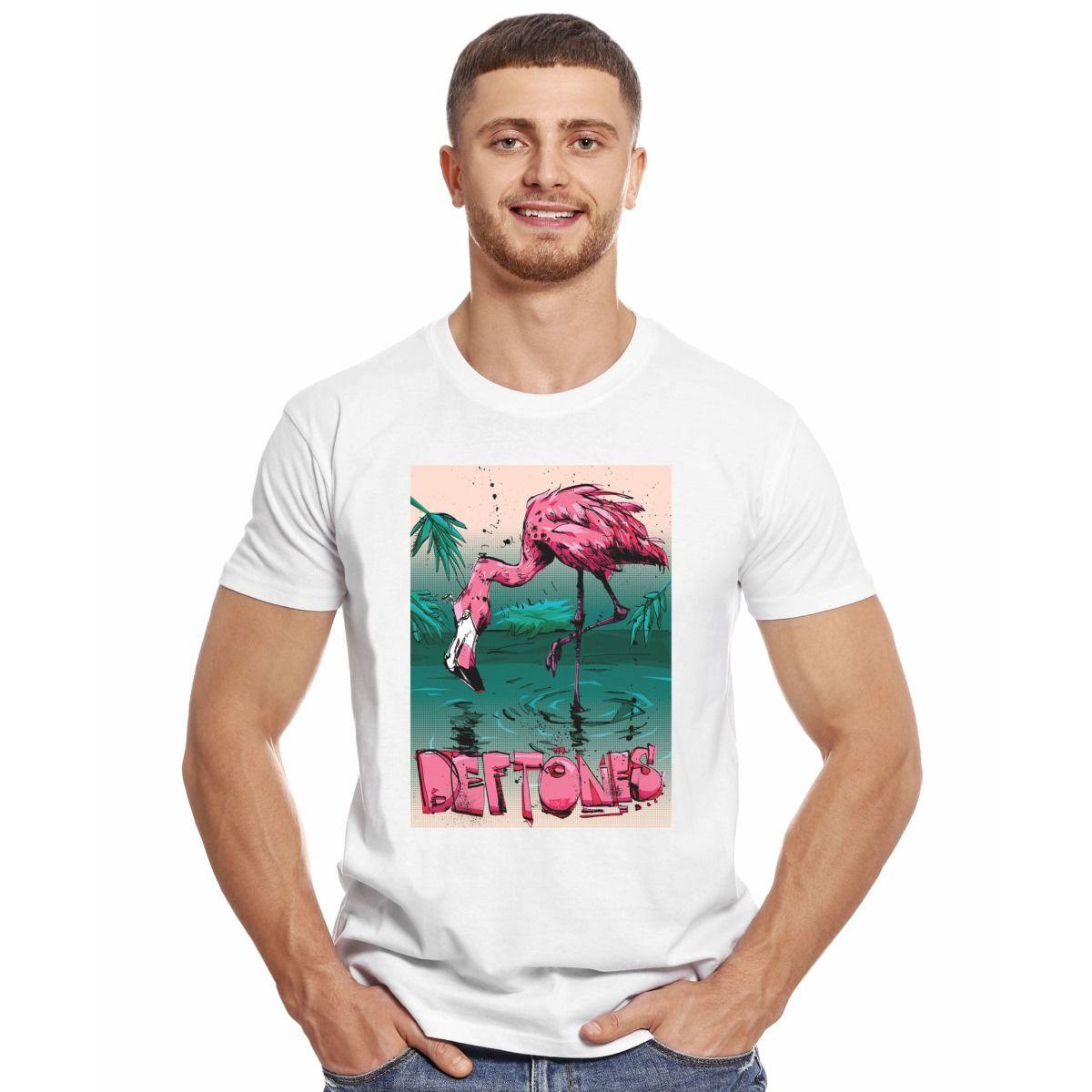 DEFTONES FLAMINGO POLERA MANGA CORTA HOMBRE-2