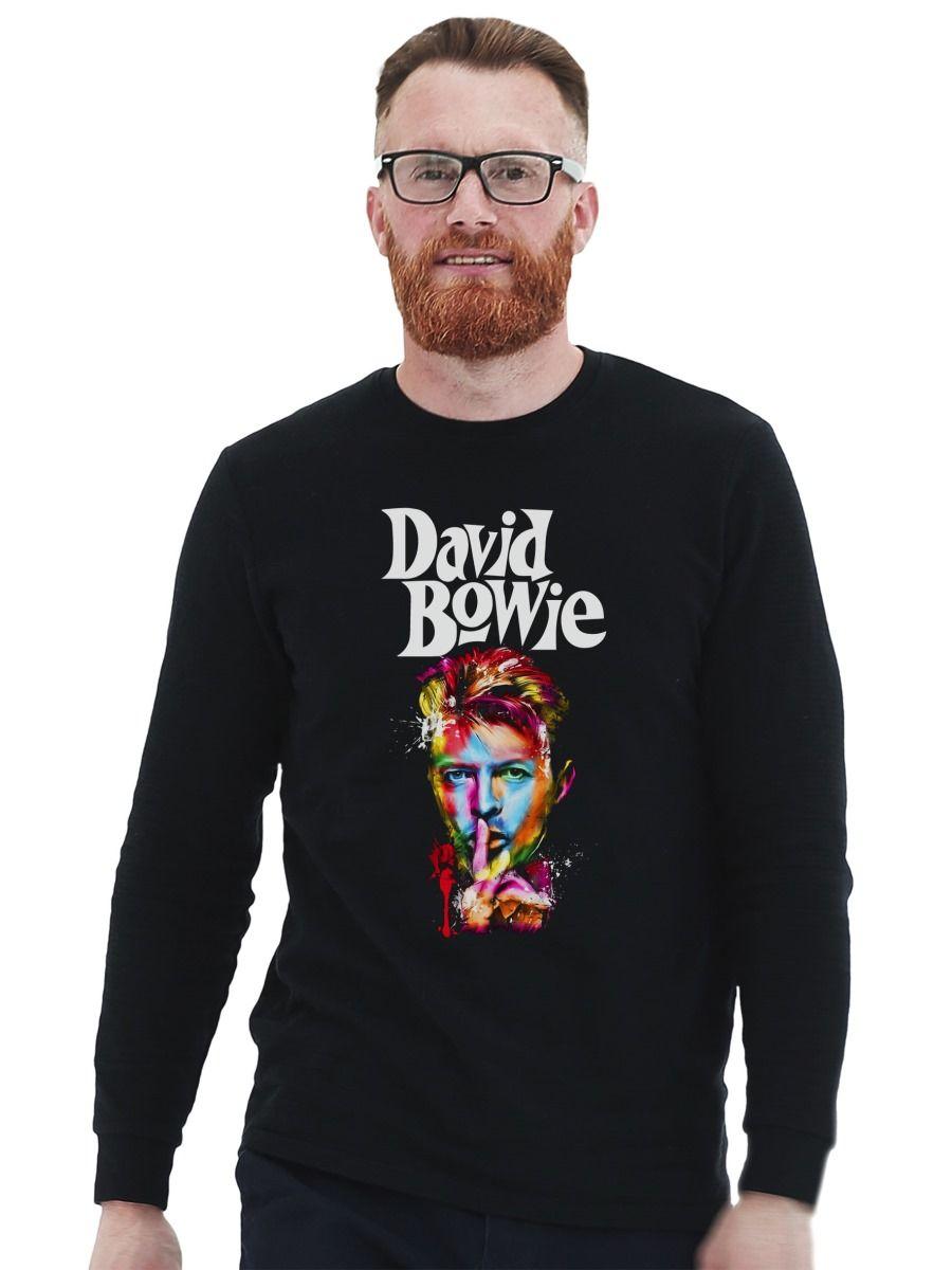 DAVID BOWIE COLORS POLERA MANGA LARGA-0