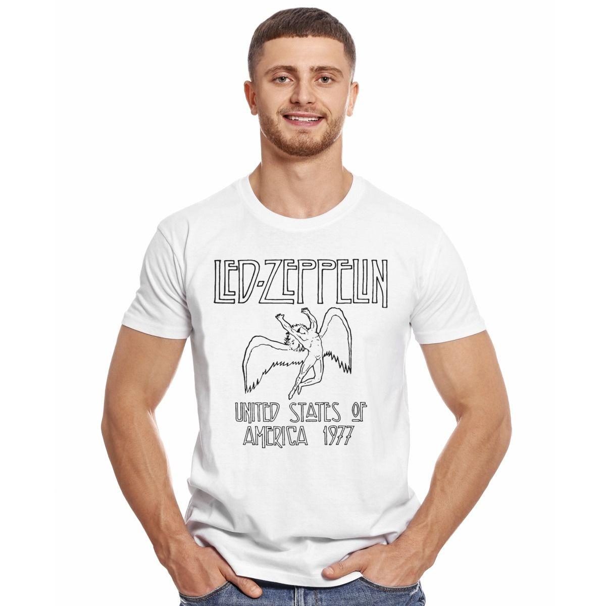 LED ZEPPELIN 1977 POLERA MANGA CORTA HOMBRE-2