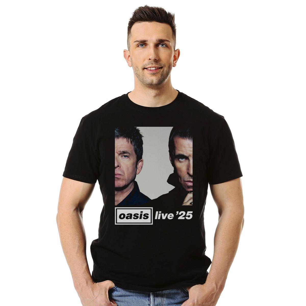 OASIS TOUR 2025 EN CHILE LIVE 25 POLERA MANGA CORTA HOMBRE-2