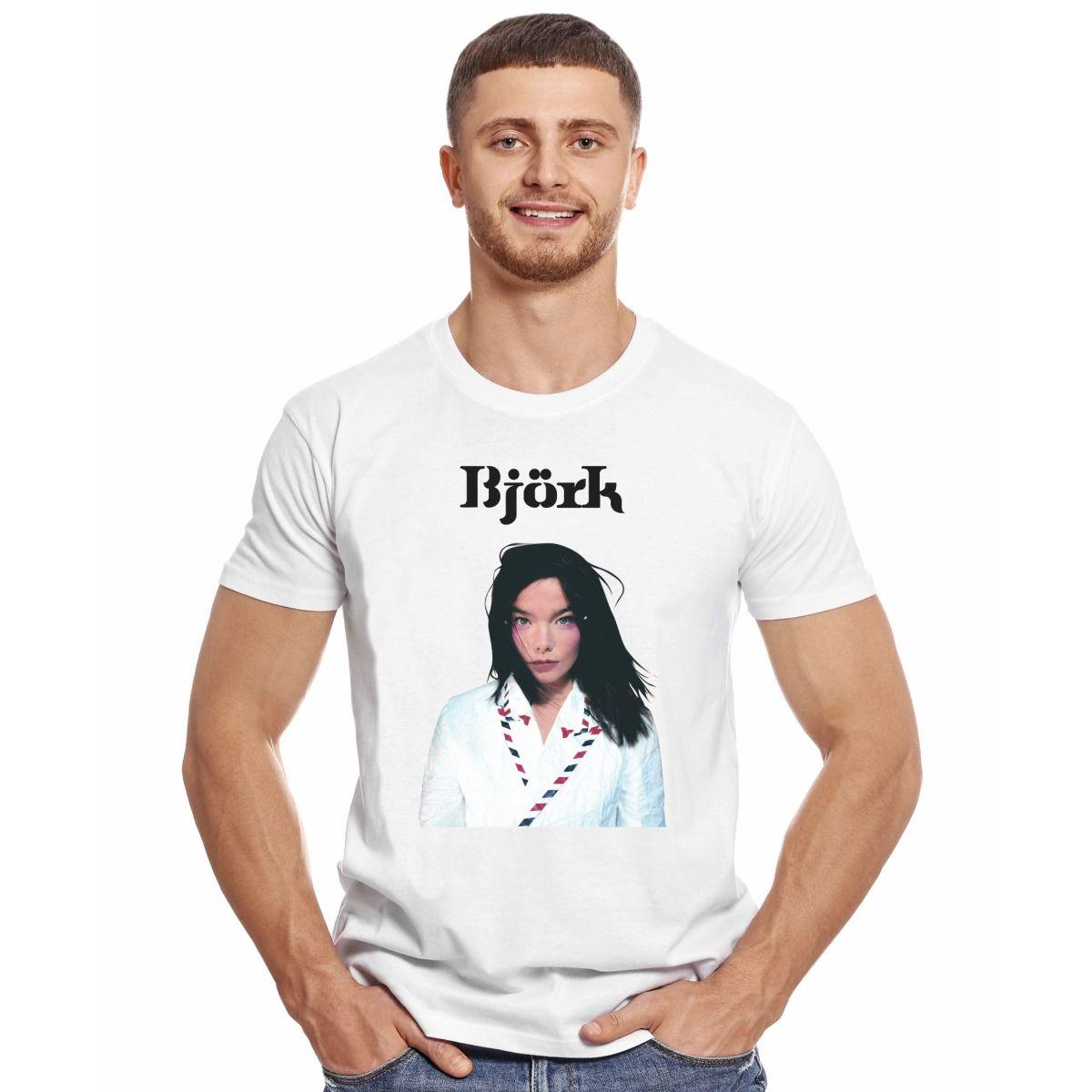 BJORK FACE PHOTO POLERA MANGA CORTA HOMBRE-2