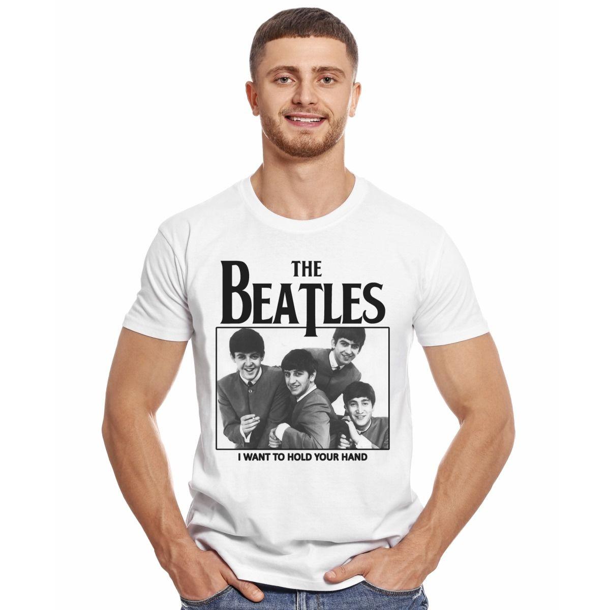 THE BEATLES I WANT TO HOLD YOUR HAND POLERA MANGA CORTA HOMBRE-2