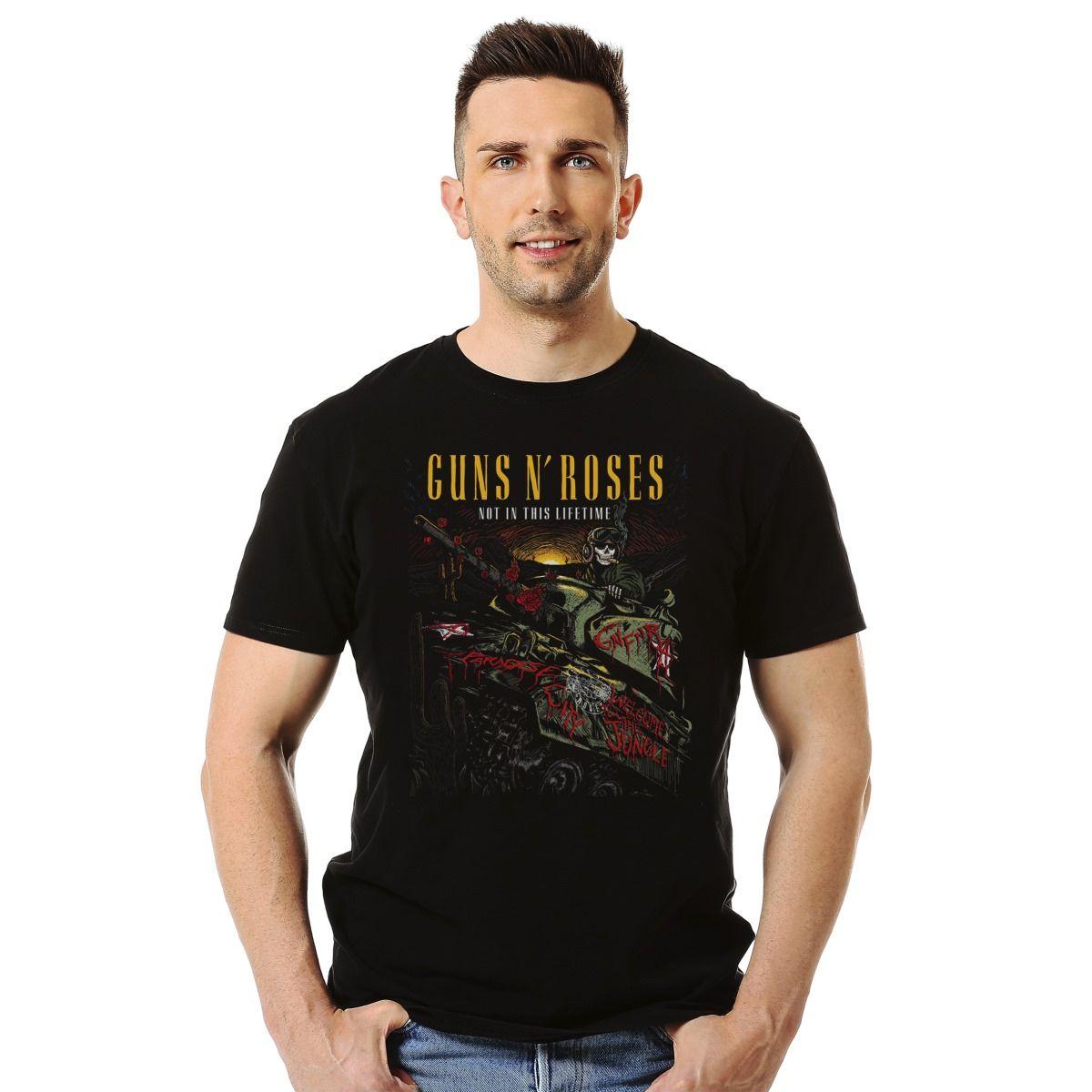 GUNS N ROSES TANQUE POLERA MANGA CORTA HOMBRE-2