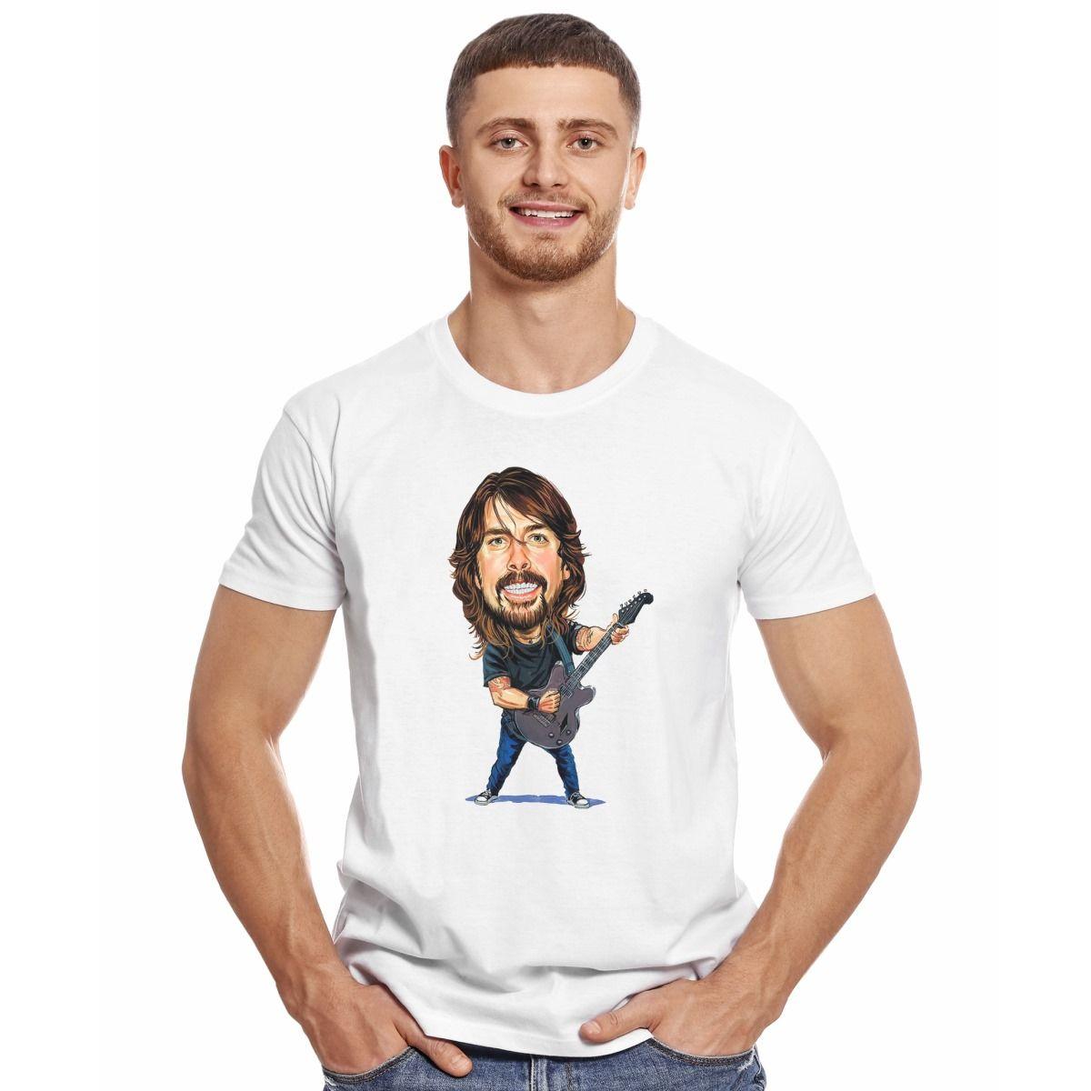 FOO FIGHTERS DAVE GROHL ROCK CARTOON POLERA MANGA CORTA HOMBRE-2
