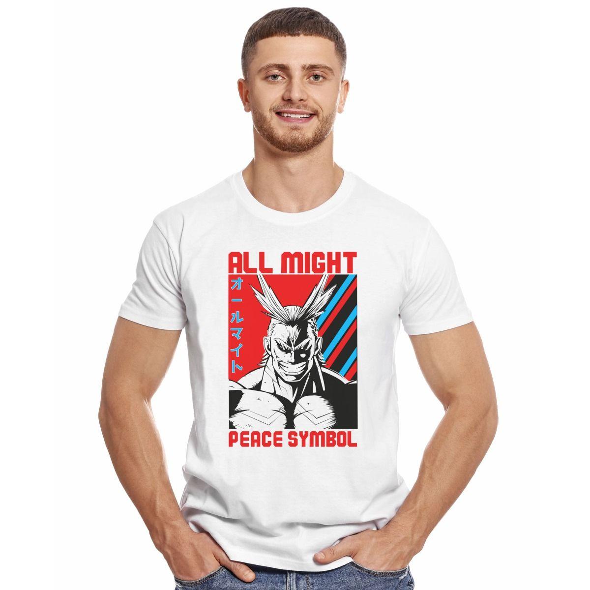 MY HERO ACADEMIA ALL MIGHT PEACE SYMBOL POLERA MANGA CORTA HOMBRE-2
