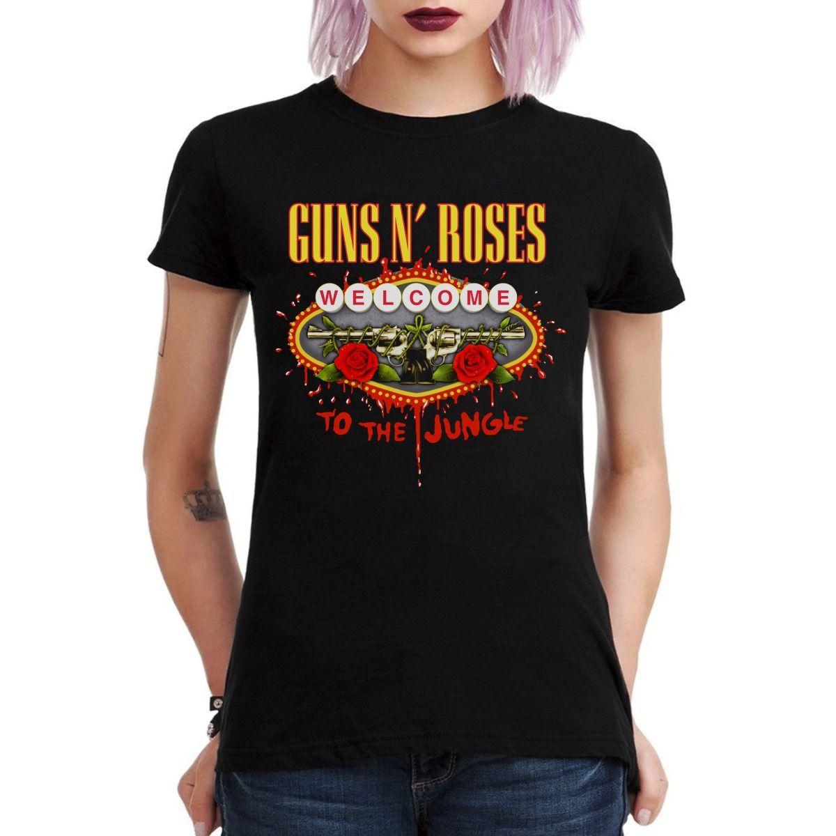 GUNS N ROSES WELCOME TO THE JUNGLE POLERA MUJER-2
