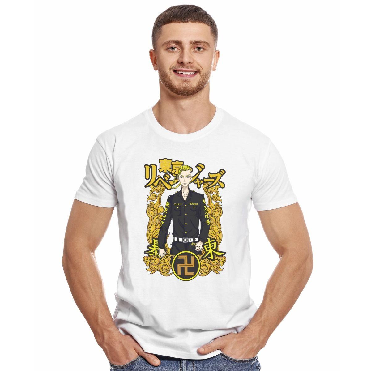 TOKYO REVENGERS DRAKEN FRENTE POLERA MANGA CORTA HOMBRE-2