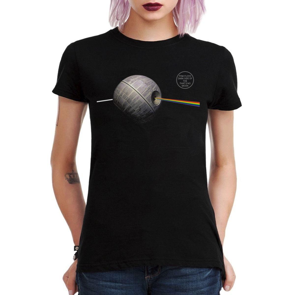 STAR WARS PINK FLOYD DARK SIDE OF THAT'S NO MOON POLERA MUJER-2