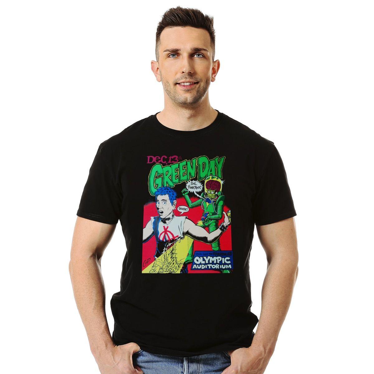 GREEN DAY DIE PUNK ROCK LIVE OLYMPIC AUDITORIUM POLERA MANGA CORTA HOMBRE-2