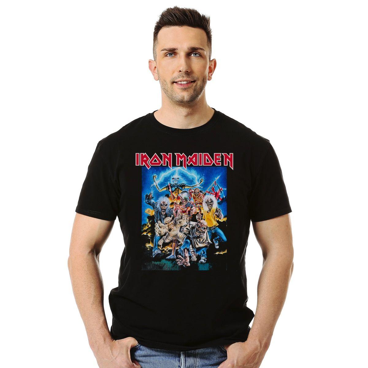 Polera Iron Maiden Eddies Attack Metal-2