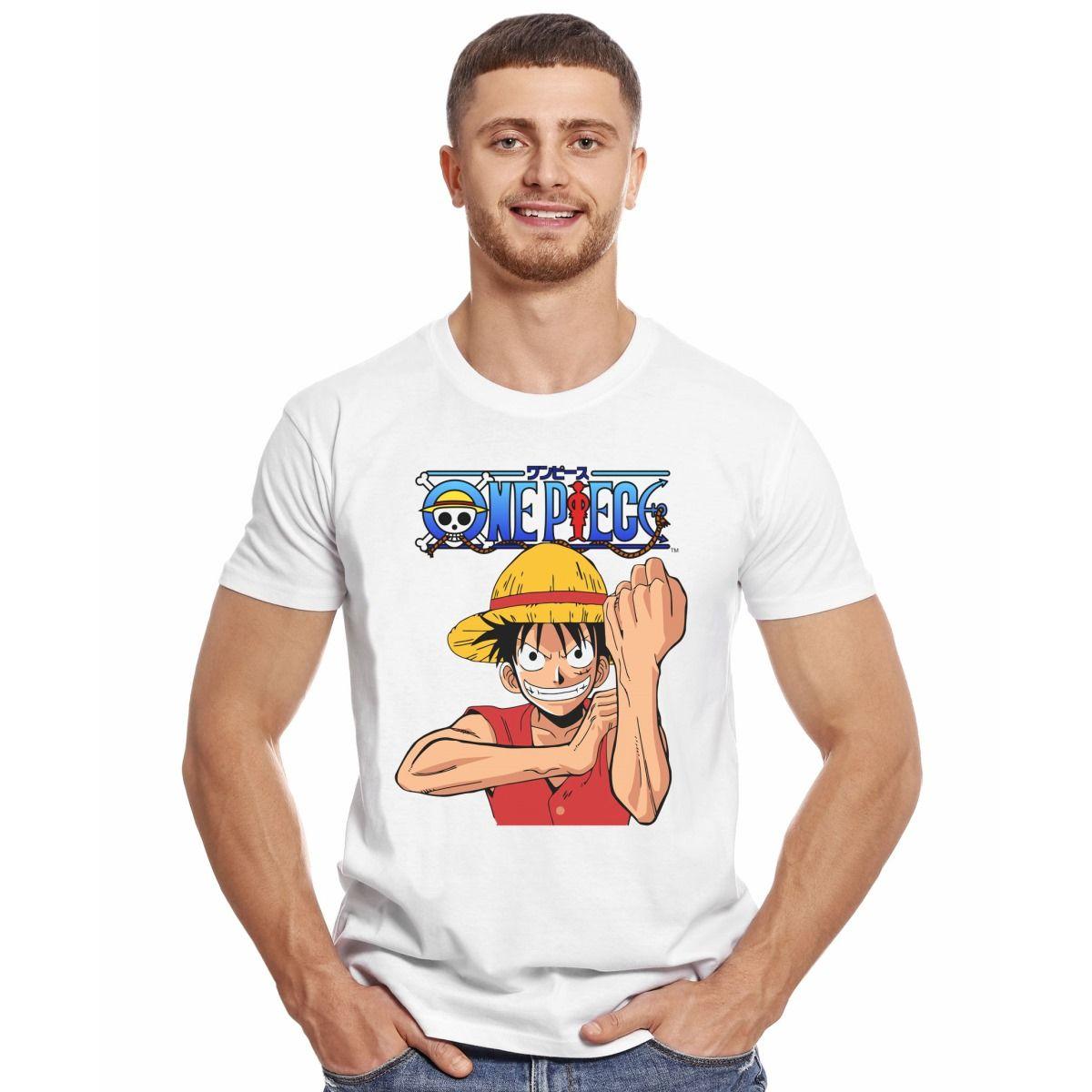 ONE PIECE MONKEY D LUFFY SALUDO POLERA MANGA CORTA HOMBRE-2