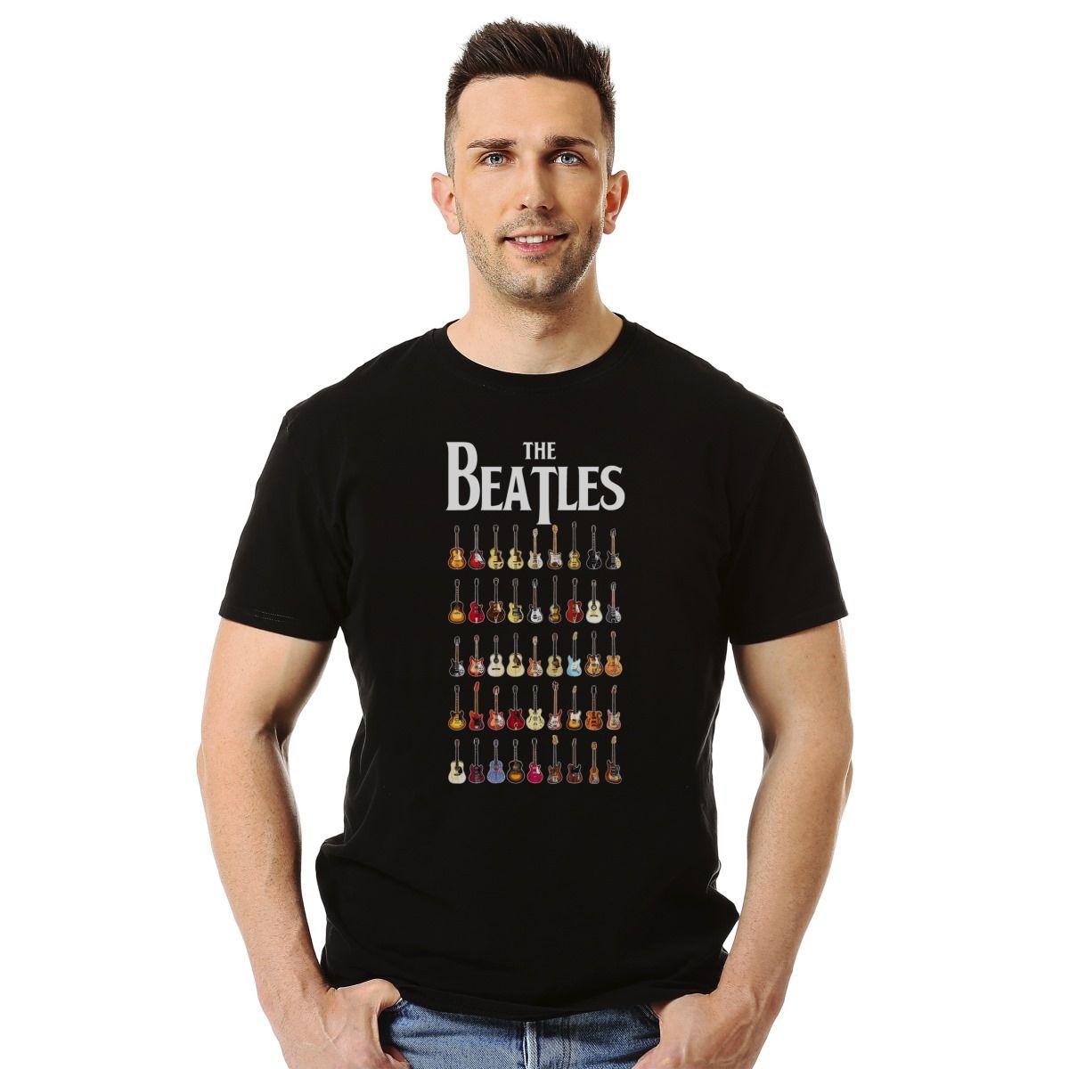 Polera The Beatles Guitar Rock-2