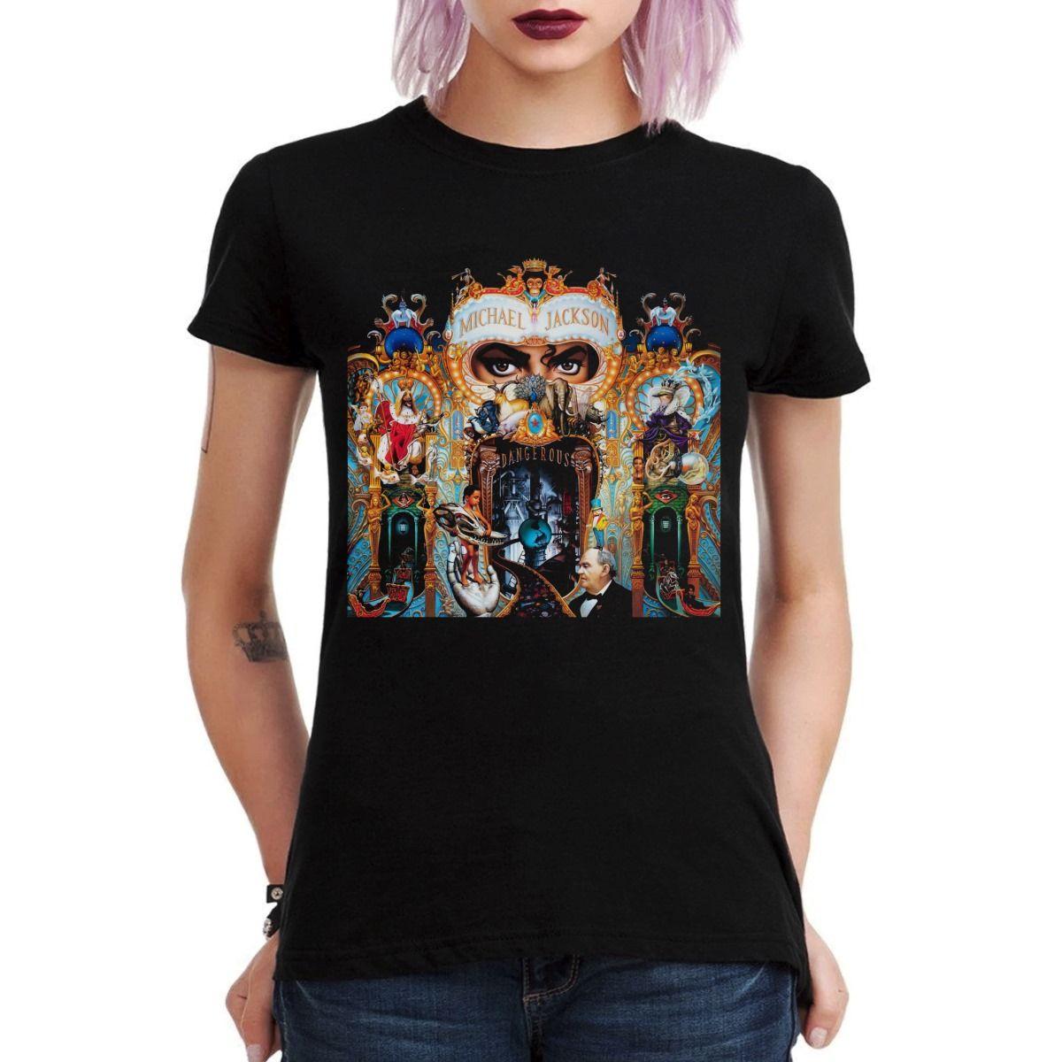 MICHAEL JACKSON DANGEROUS POLERA MUJER-2