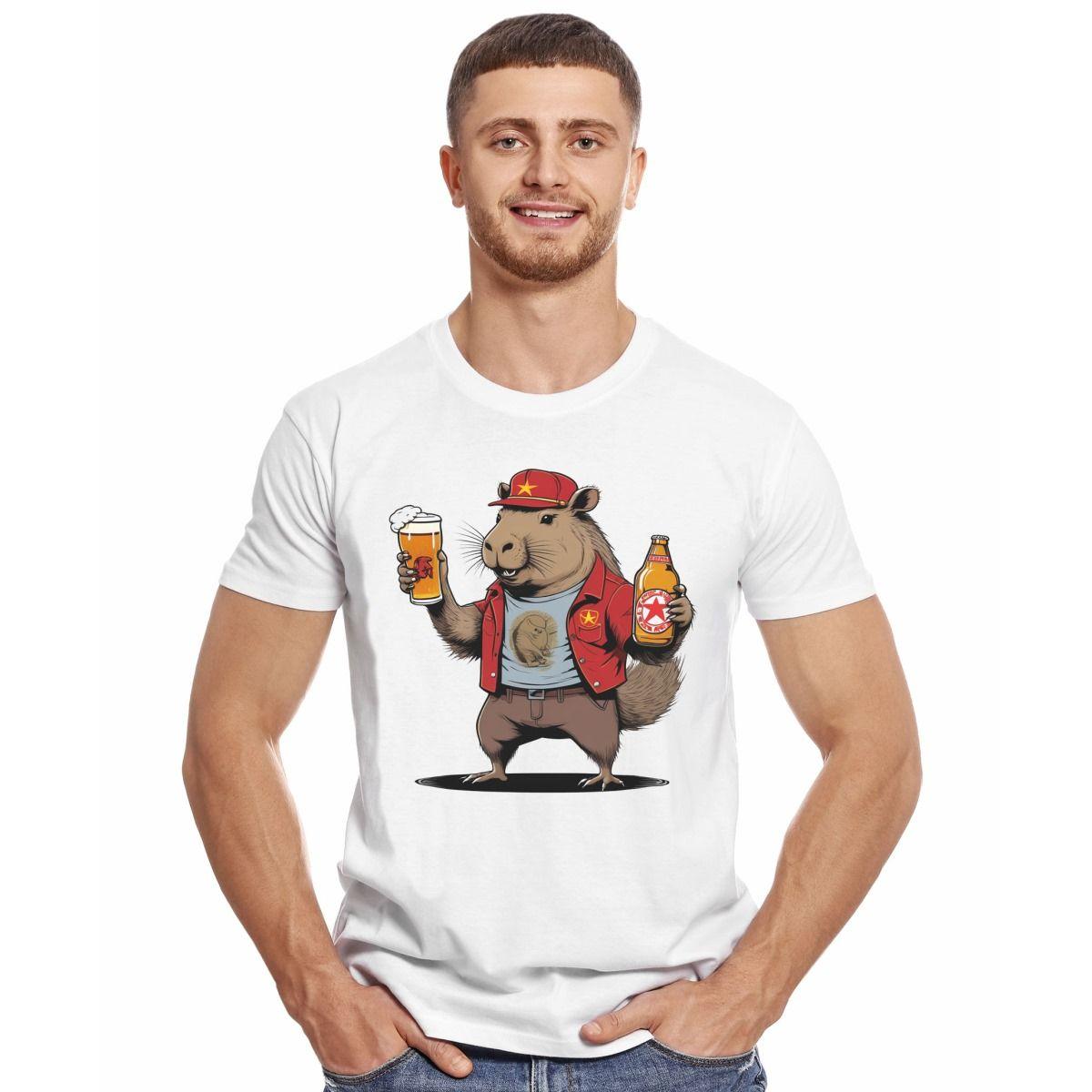 CAPIBARA CERVEZA ROCK CAPYBARA POLERA MANGA CORTA HOMBRE-2