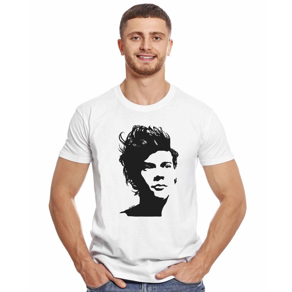 HARRY STYLES FACE STENCIL POLERA MANGA CORTA HOMBRE-2