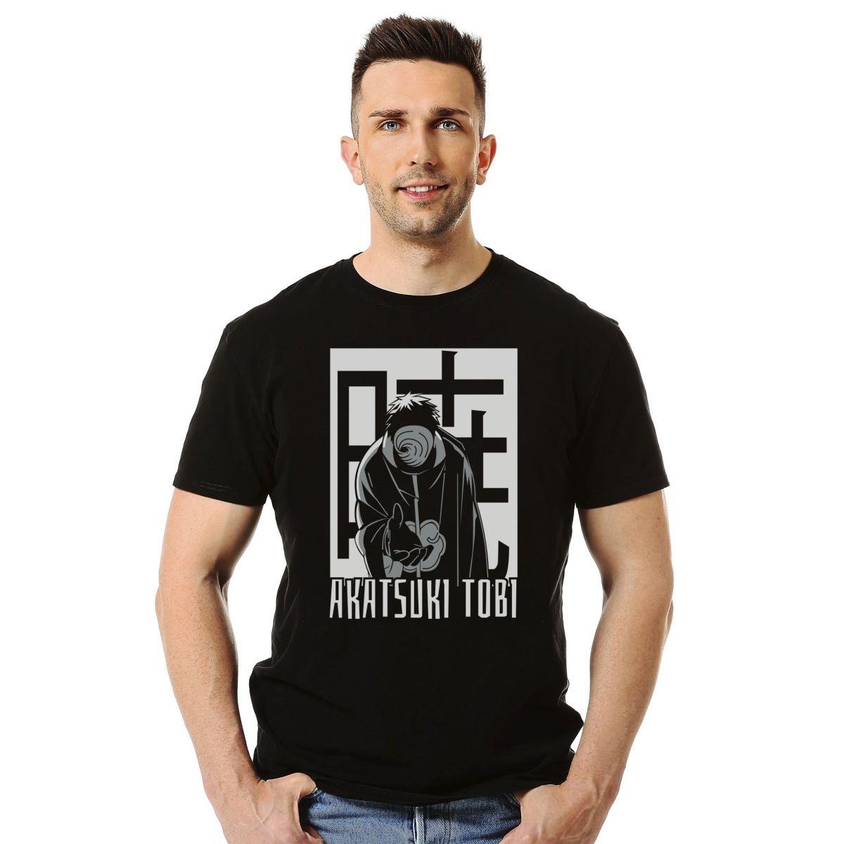 NARUTO SHIPPUDEN AKATSUKI TOBI OBITO UCHIHA POLERA MANGA CORTA HOMBRE-2