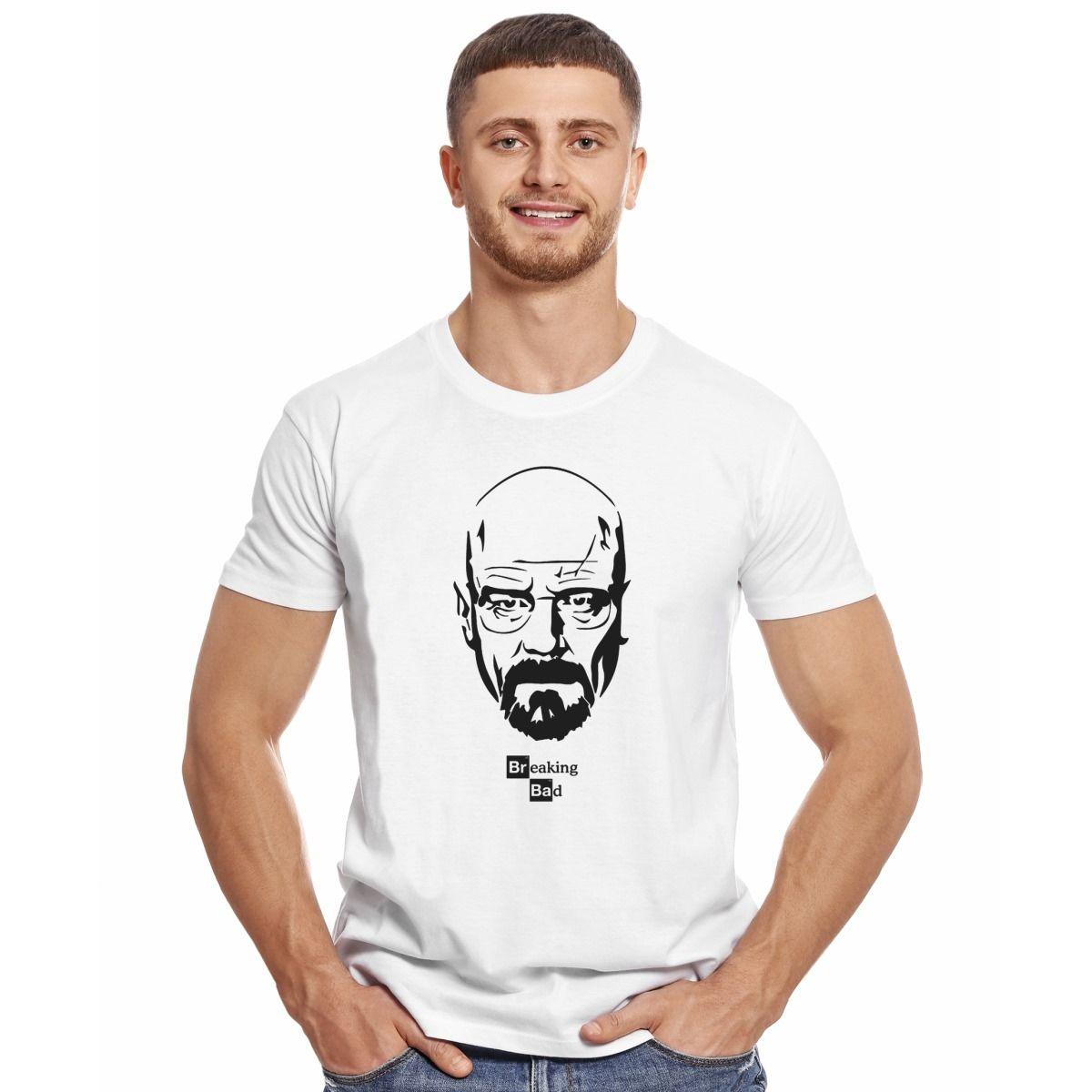 BREAKING BAD WALTER WHITE FACE STENCIL POLERA MANGA CORTA HOMBRE-2
