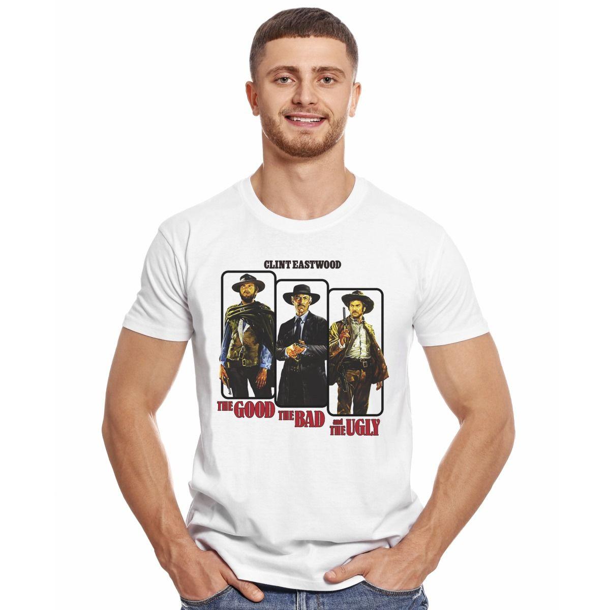 THE GOOD THE BAD THE UGLY EL BUENO EL MALO Y EL FEO POLERA MANGA CORTA HOMBRE-2