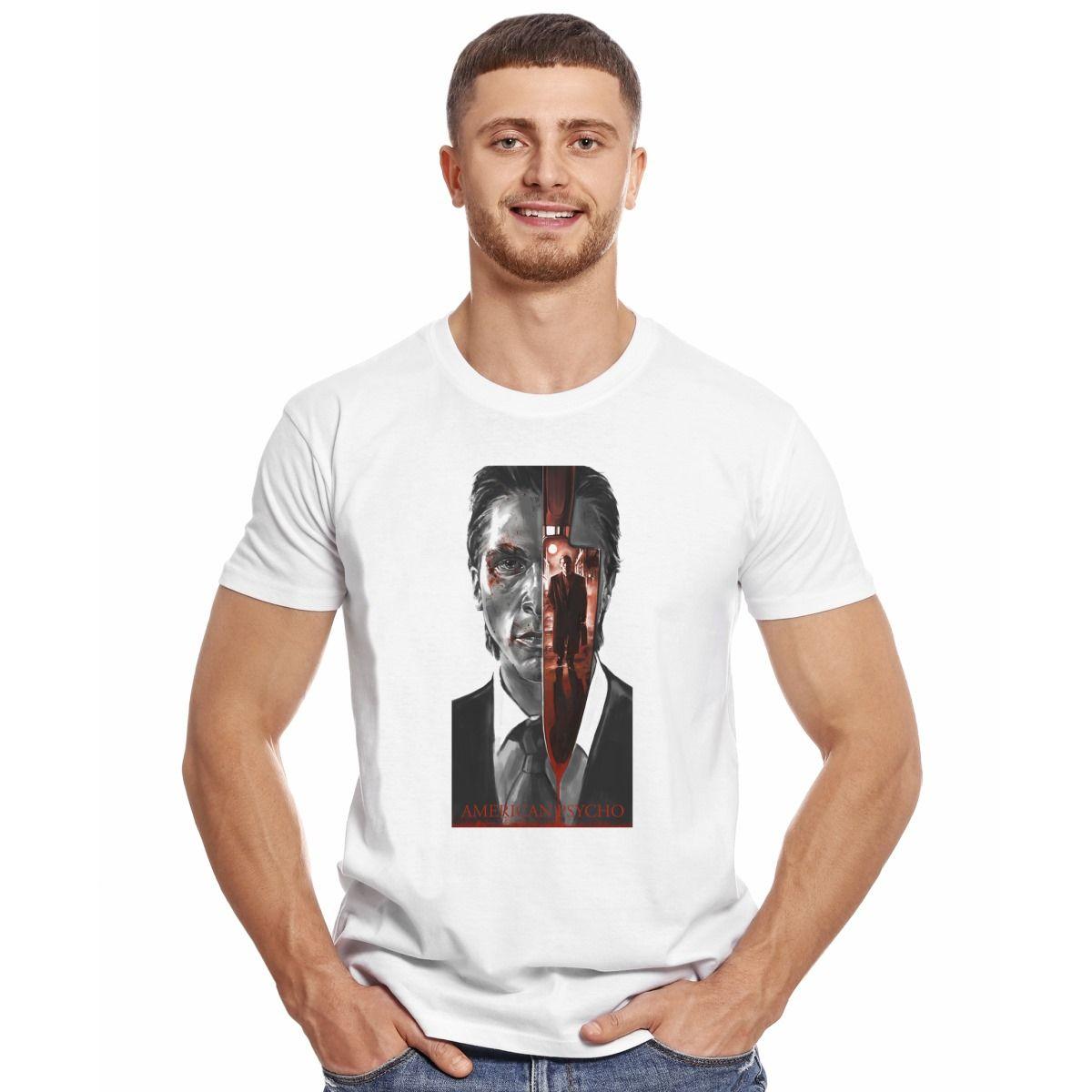 AMERICAN PSYCHO FACE POLERA MANGA CORTA HOMBRE-2