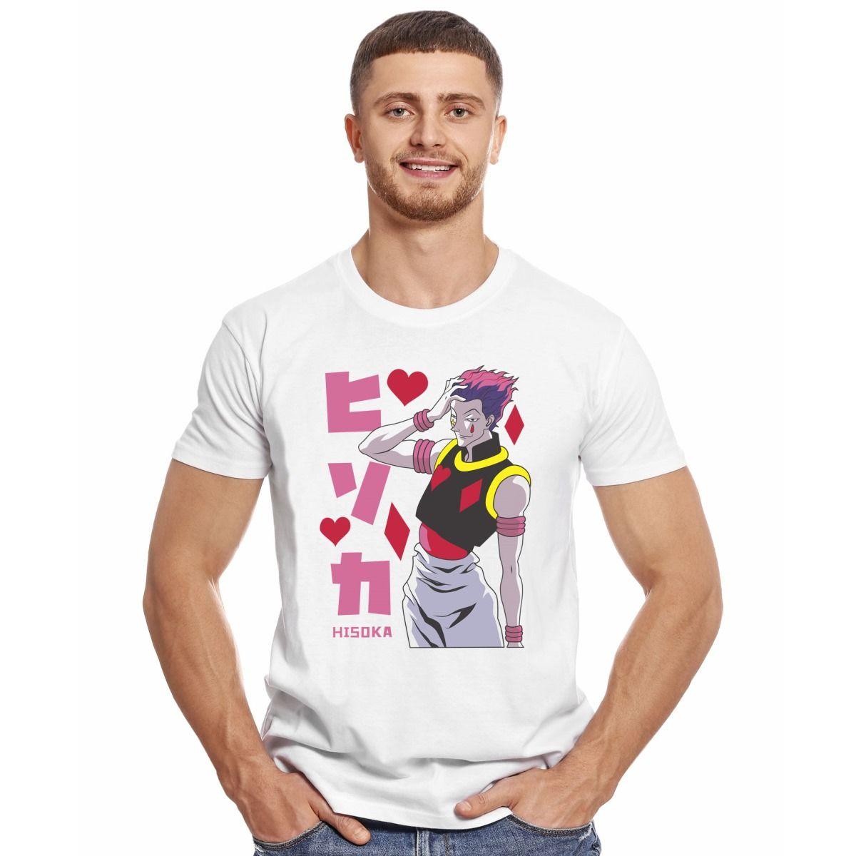 HUNTER X HISOKA CORAZONES POLERA MANGA CORTA HOMBRE-2