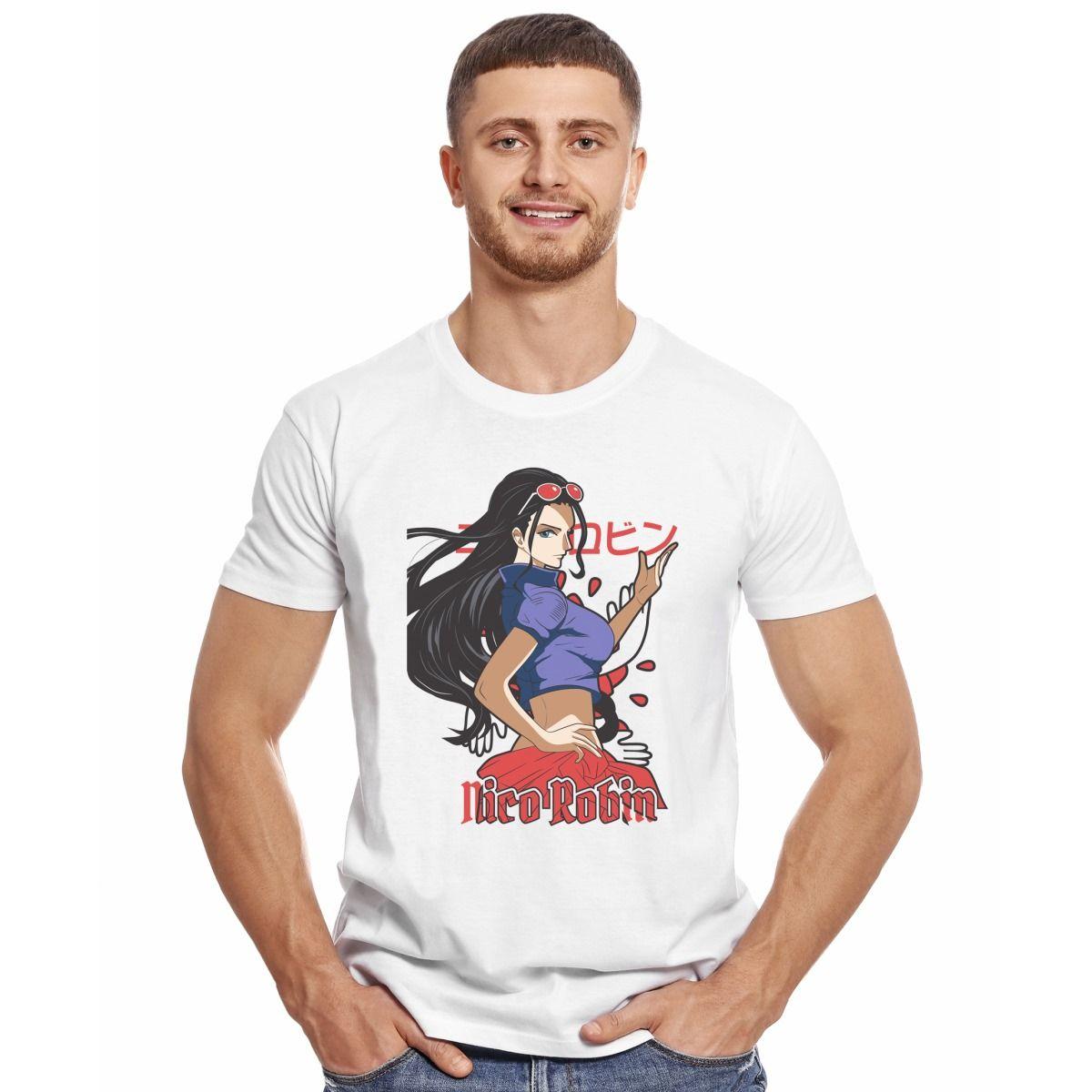ONE PIECE NICO ROBIN PERFIL POLERA MANGA CORTA HOMBRE-2