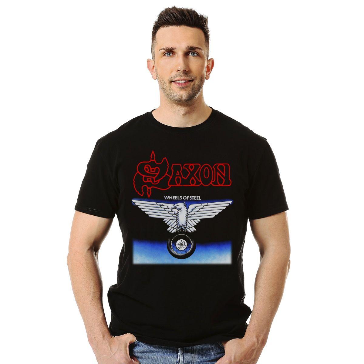 SAXON WHEELS OF STEEL POLERA MANGA CORTA HOMBRE-2