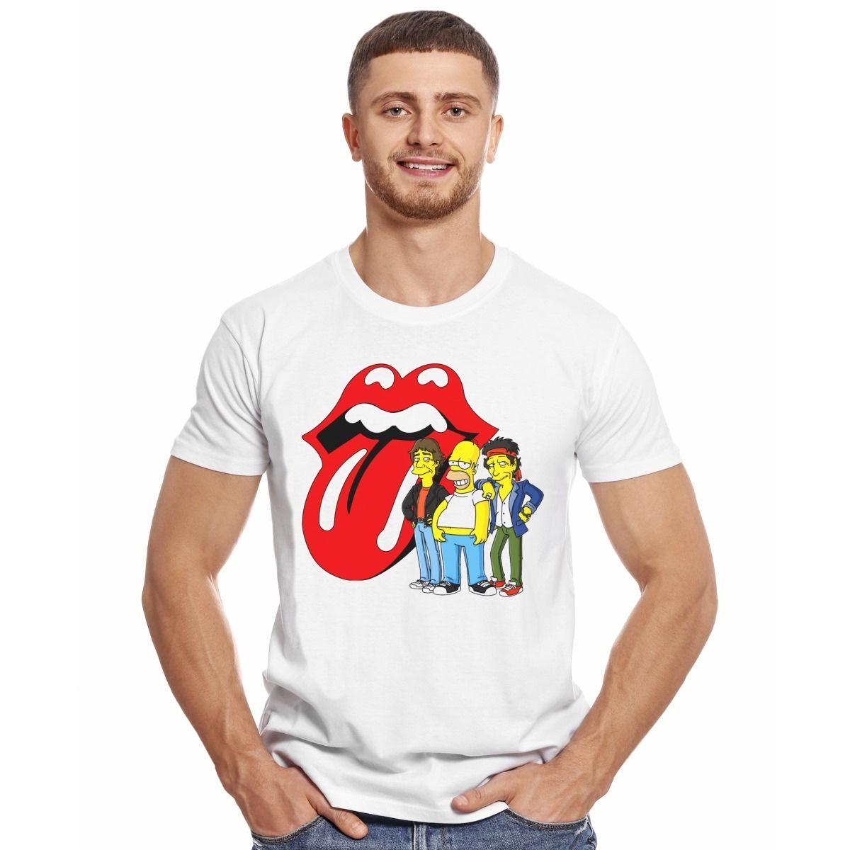 LOS SIMPSON ROLLING STONES POLERA MANGA CORTA HOMBRE-2
