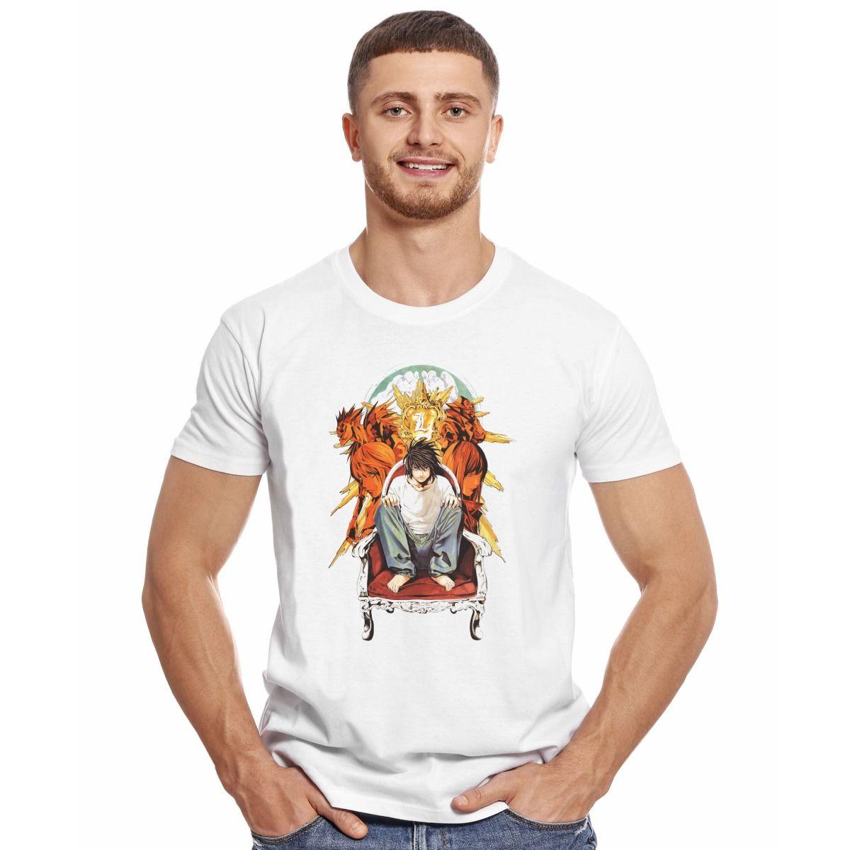 DEATH NOTE SILLA PERSONAJES POLERA MANGA CORTA HOMBRE-2