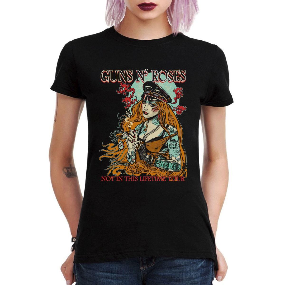 GUNS N ROSES TATTOO REDHEAD POLERA MUJER-2
