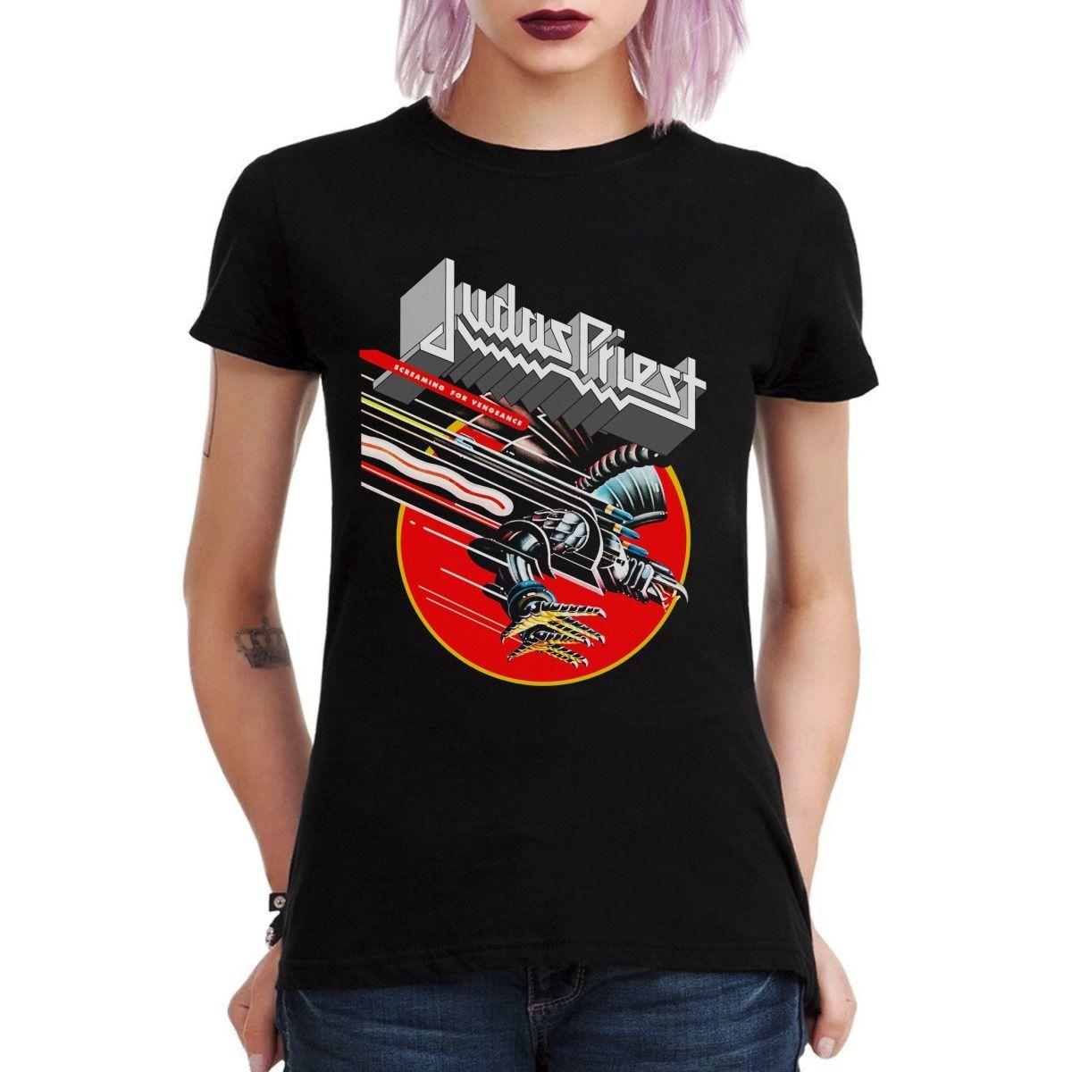 JUDAS PRIEST SCREAMING FOR VENGEANCE POLERA MUJER-2