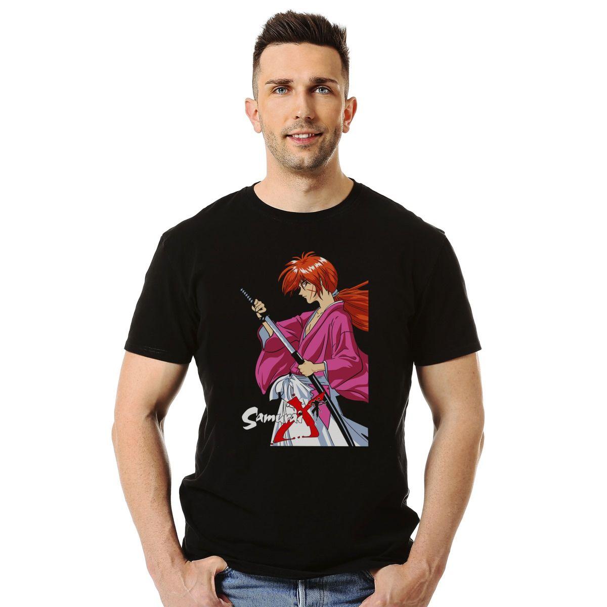 SAMURAI X HIMURA KENSHIN DESENVAINANDO POLERA MANGA CORTA HOMBRE-2