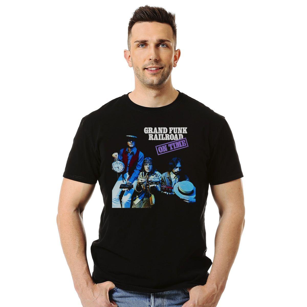 GRAND FUNK RAILROAD ON TIME POLERA MANGA CORTA HOMBRE-2