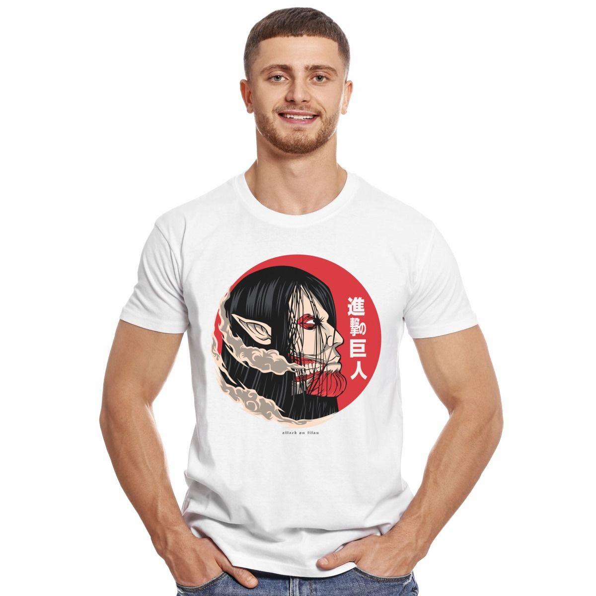 ATTACK ON TITAN EREN JAEGER SOL ATAQUE DE LOS TITANES POLERA MANGA CORTA HOMBRE-2