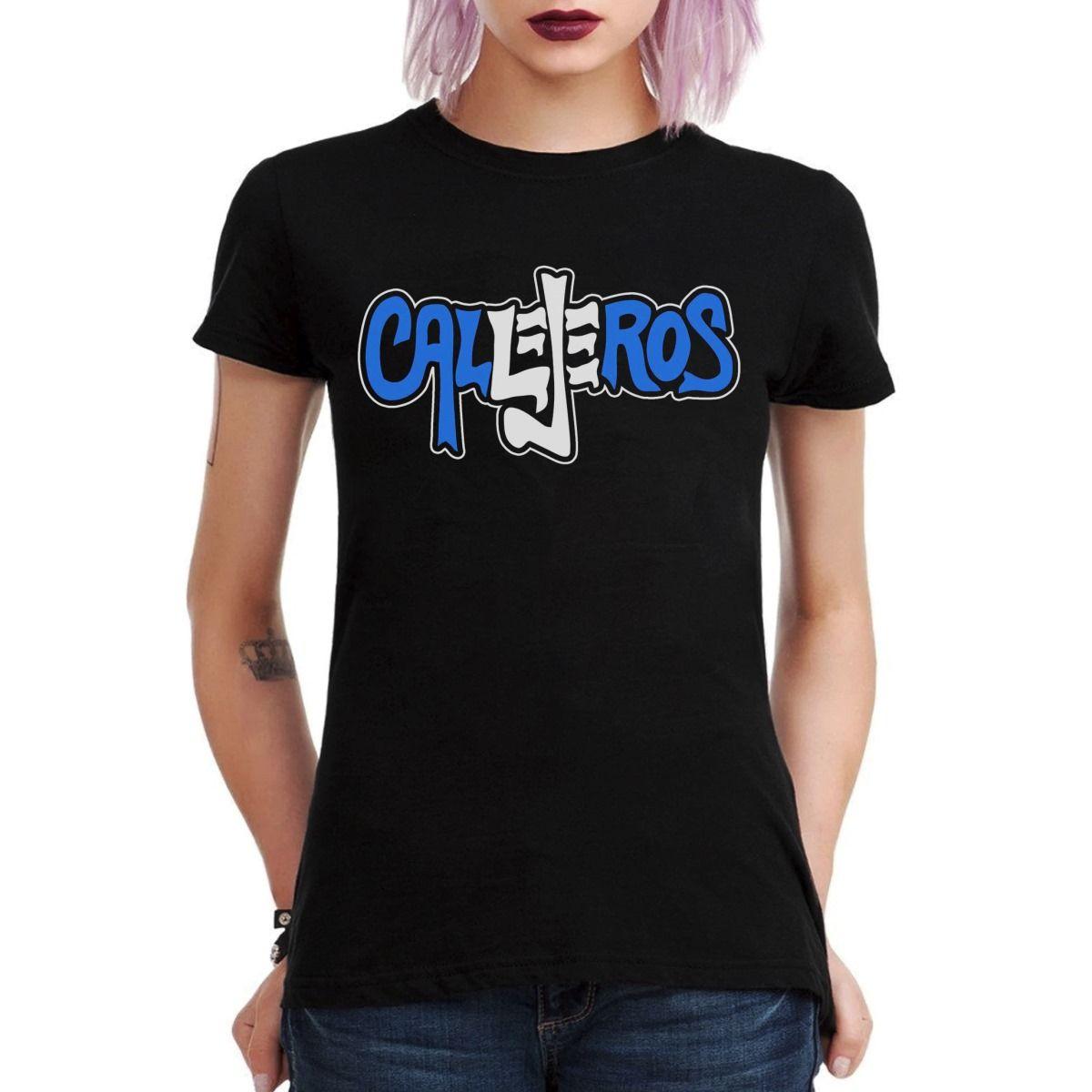 CALLEJEROS LOGO AZUL POLERA MUJER-2