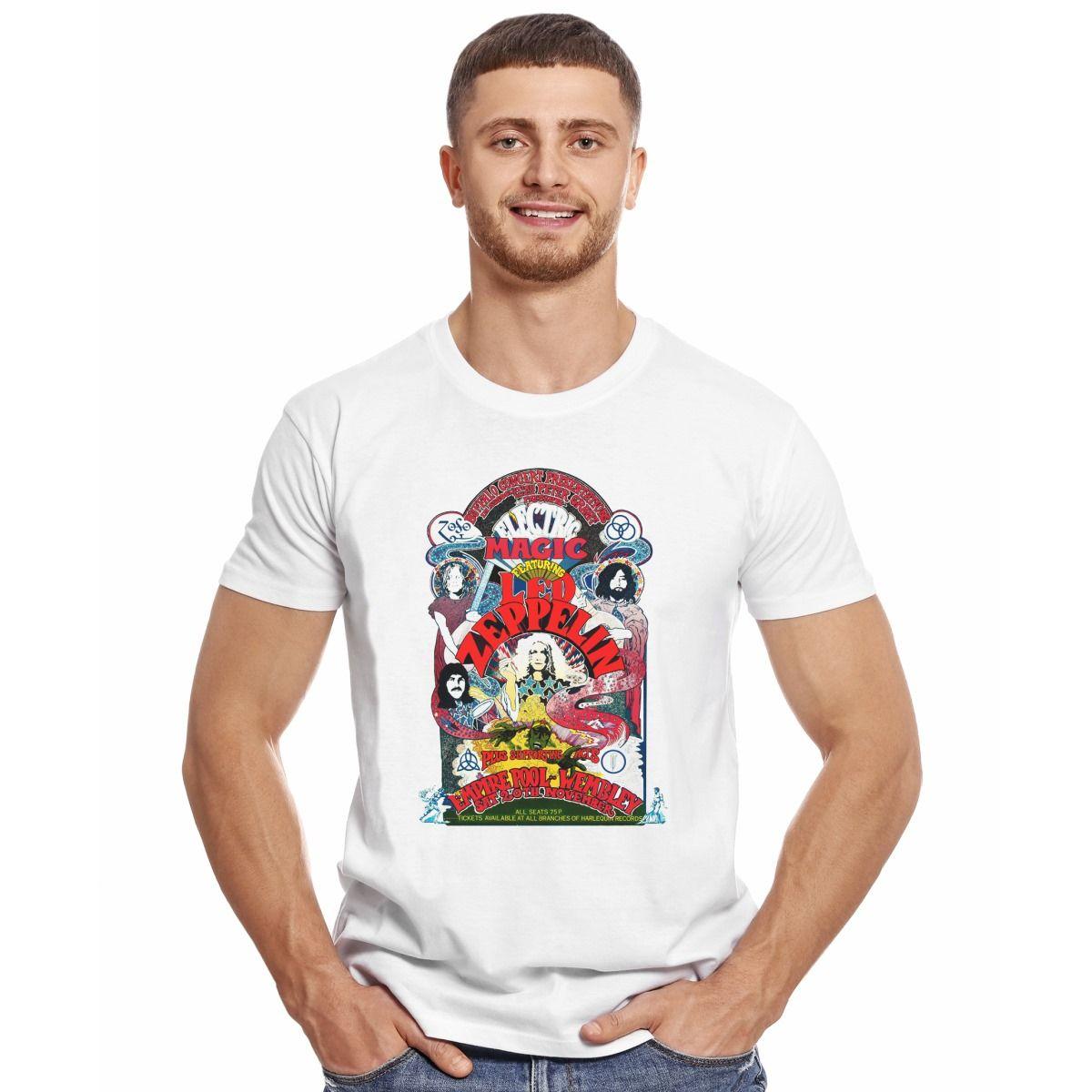 LED ZEPPELIN ELECTRIC MAGIC POLERA MANGA CORTA HOMBRE-2
