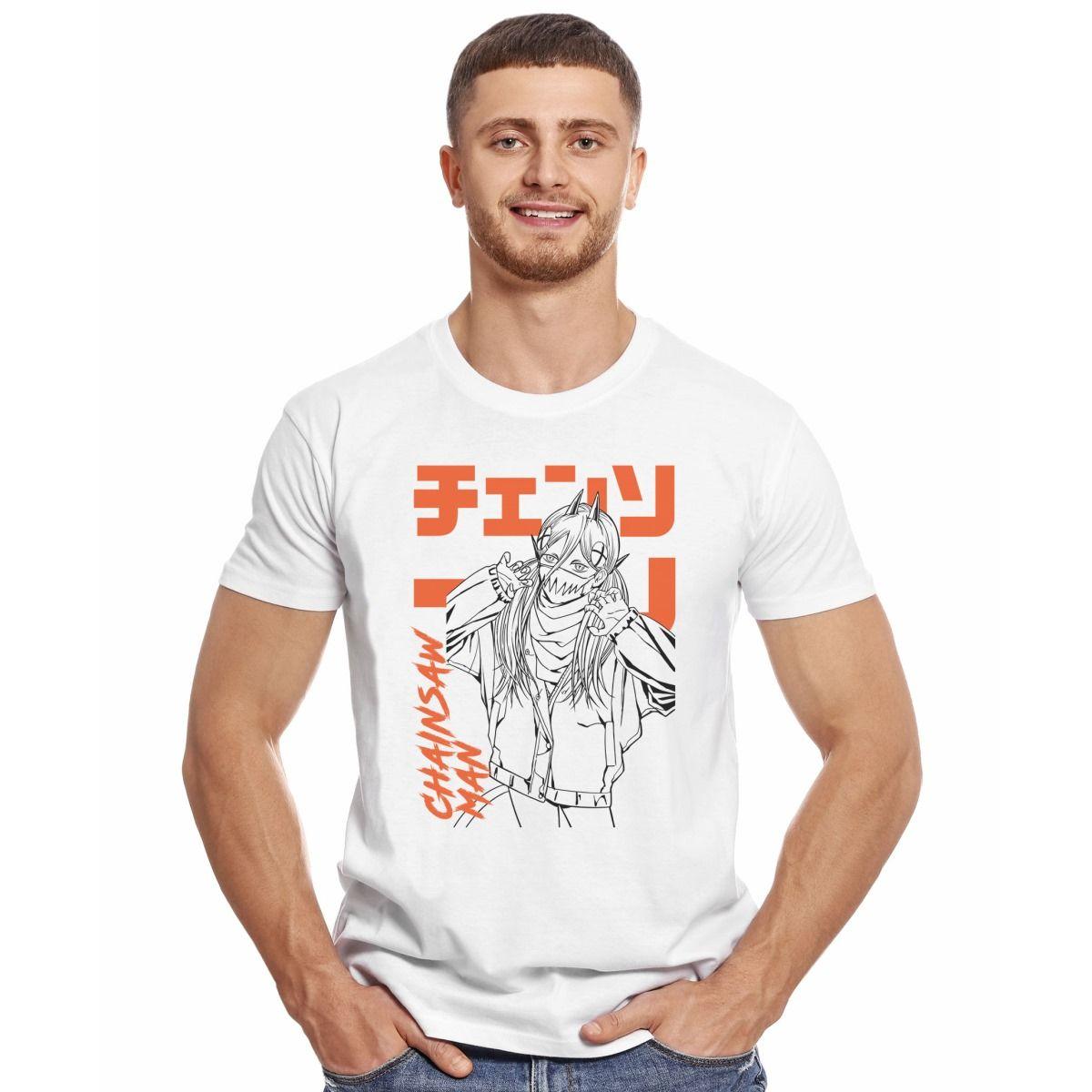 CHAINSAW MAN MAKIMA DIENTES POLERA MANGA CORTA HOMBRE-2