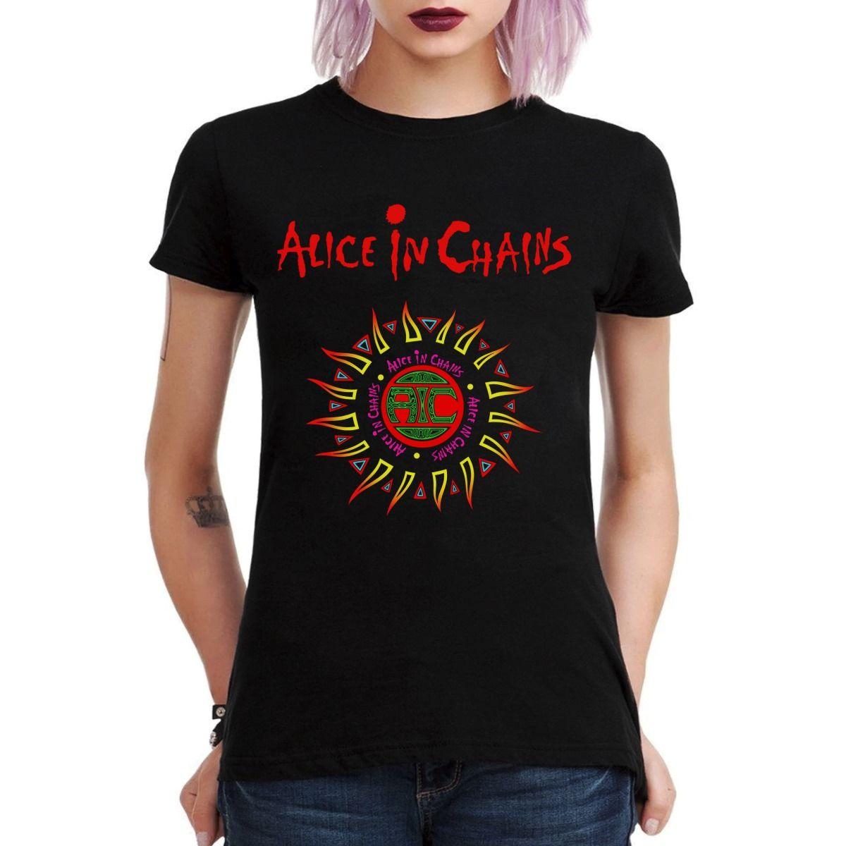 ALICE IN CHAINS LOGO EN COLORES POLERA MUJER-2